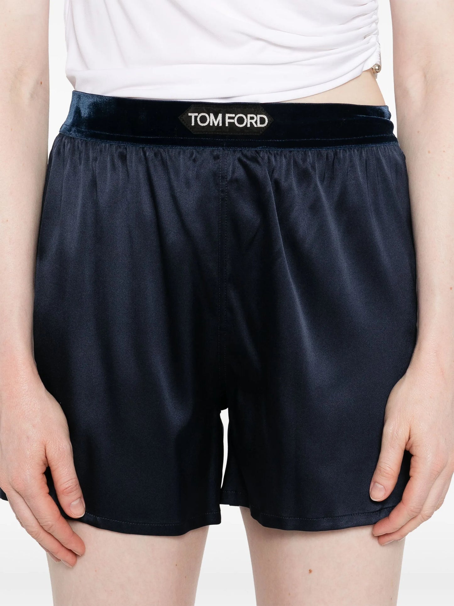 satin pajama shorts