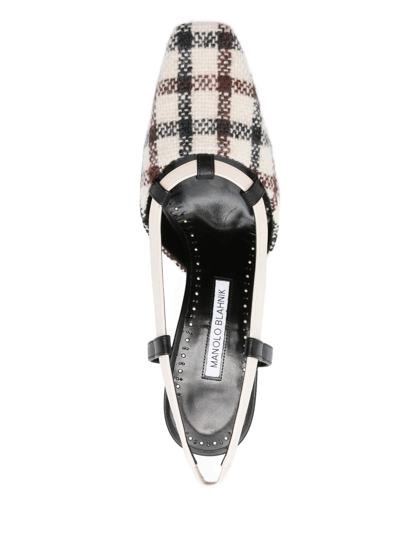 70mm Vestal checked slingback pumps