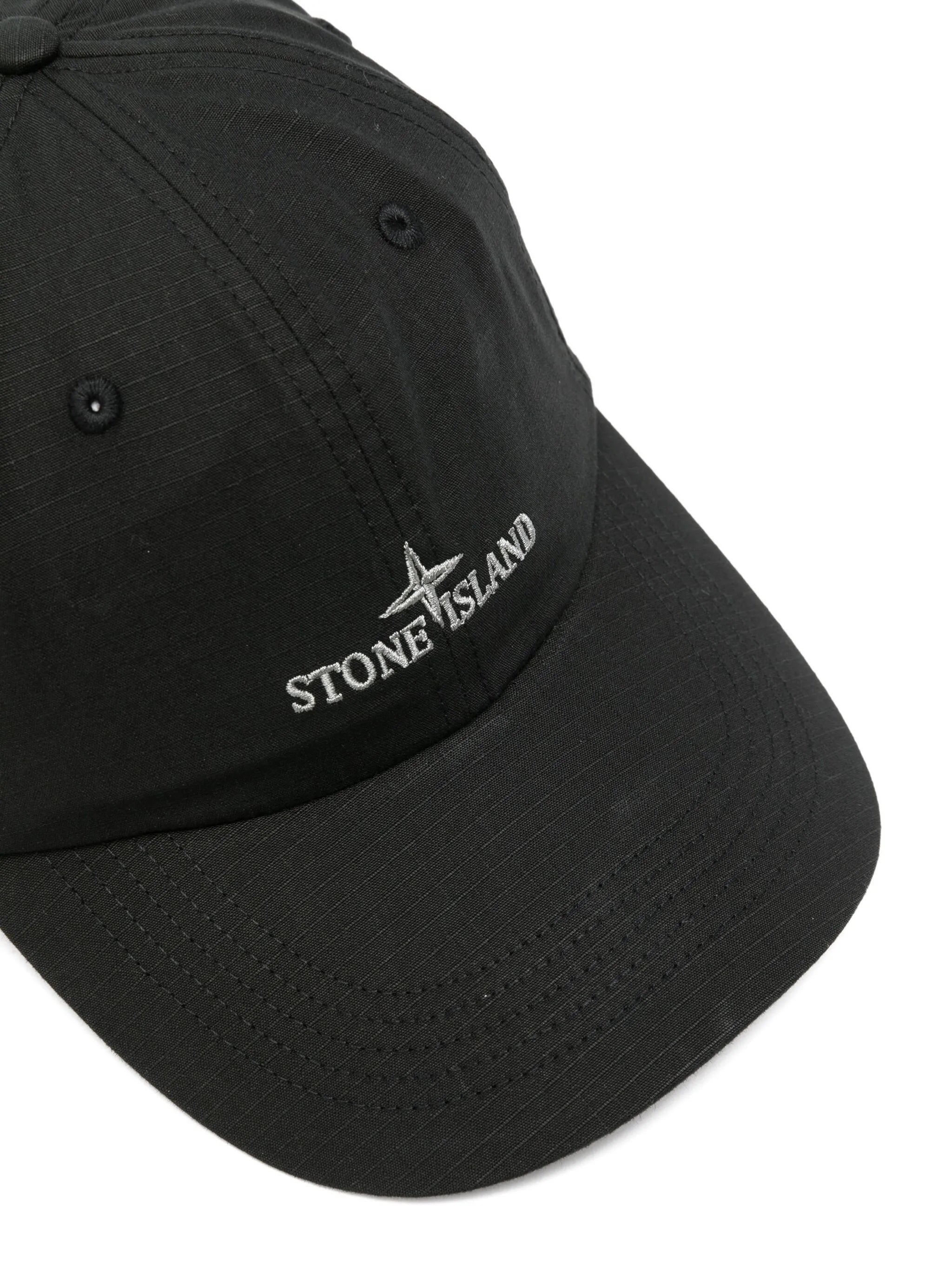 logo-embroidered ripstop cap