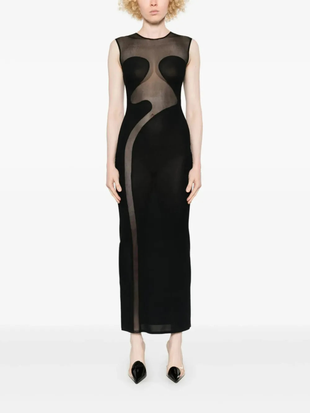 semi-sheer maxi dress
