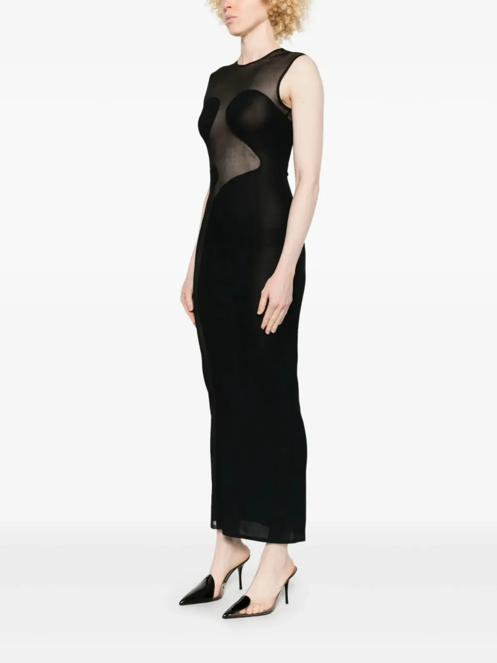 semi-sheer maxi dress