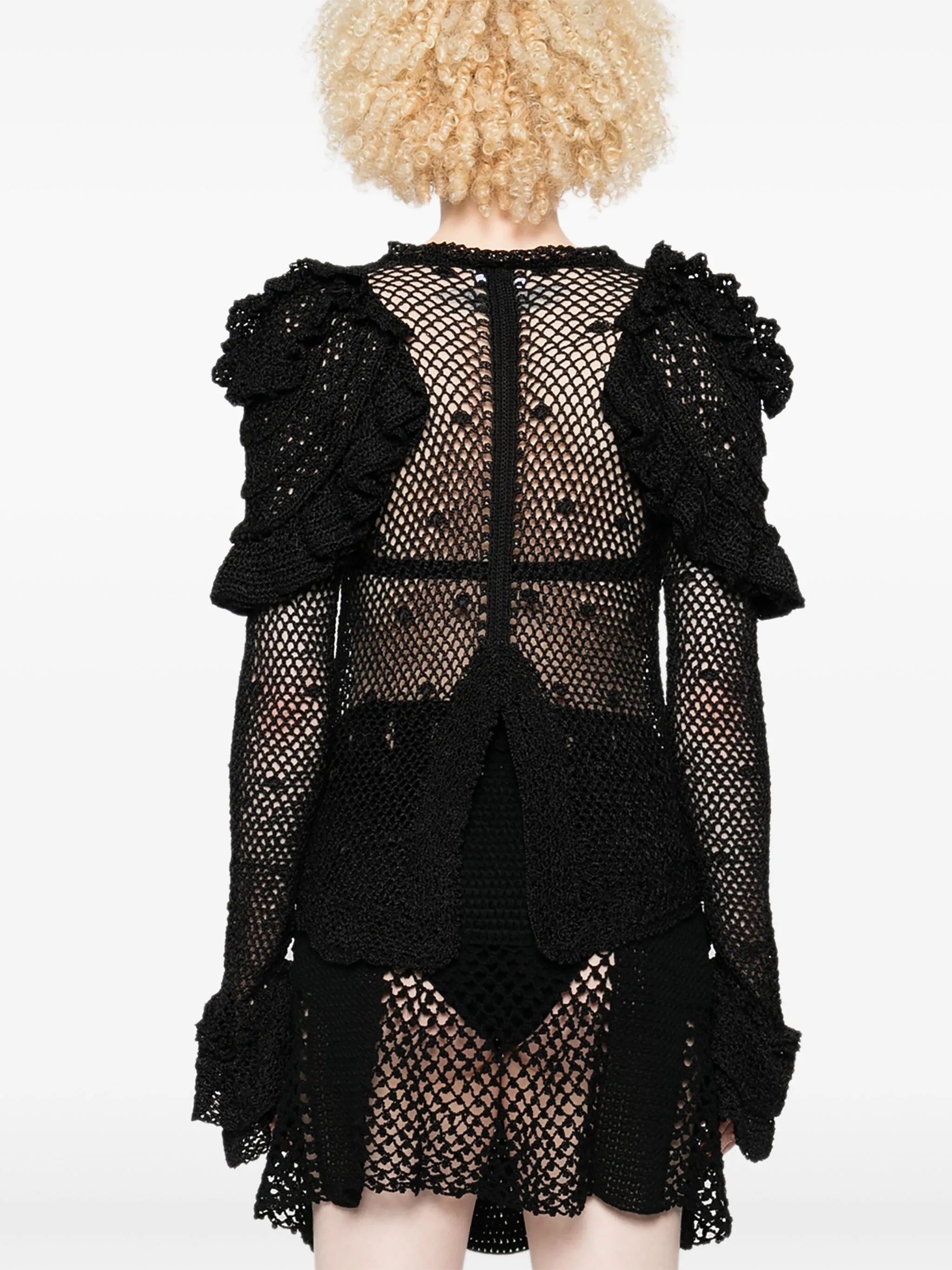 Lucrezia ruffled crochet top