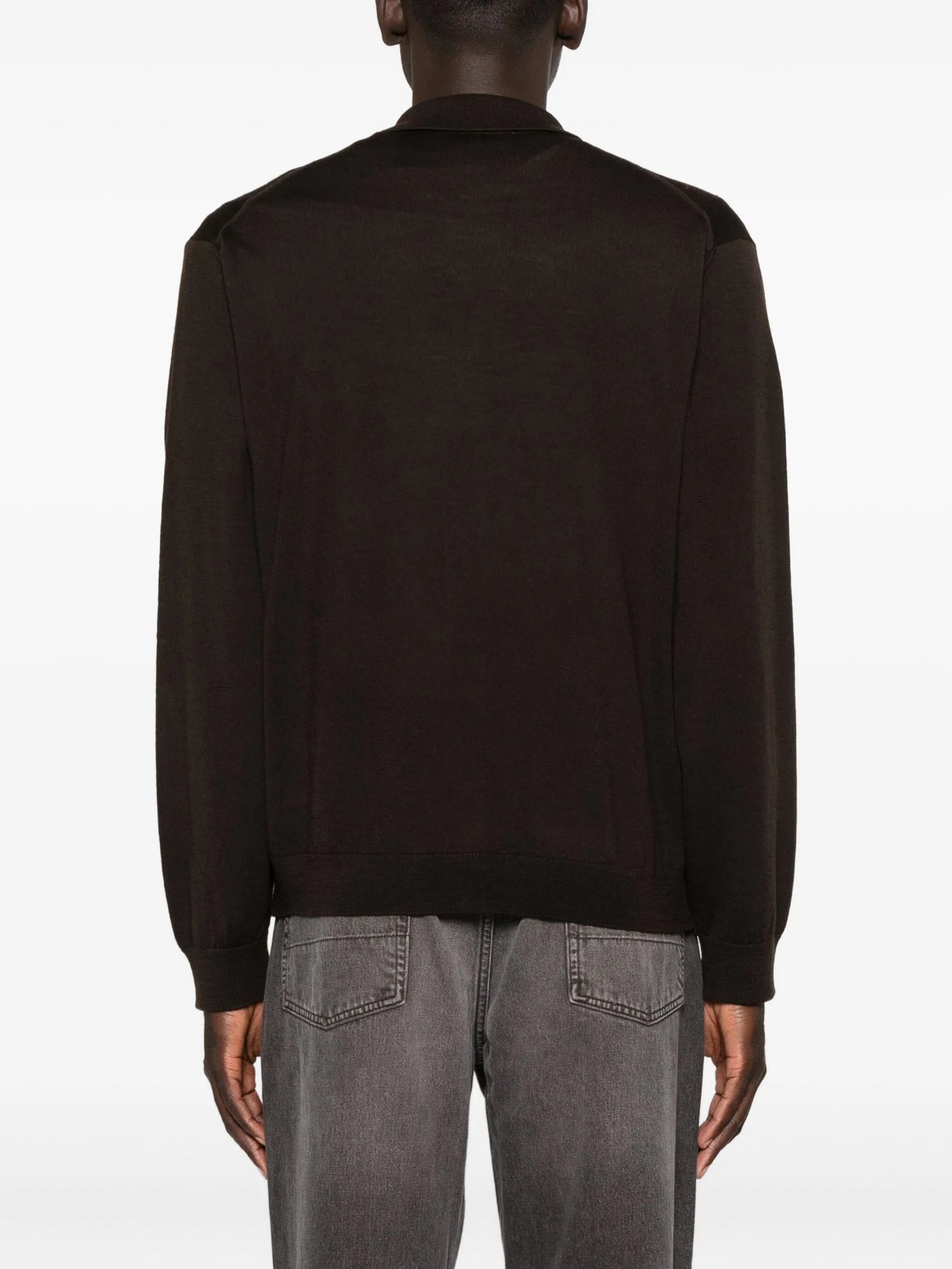 argyle-knit cardigan