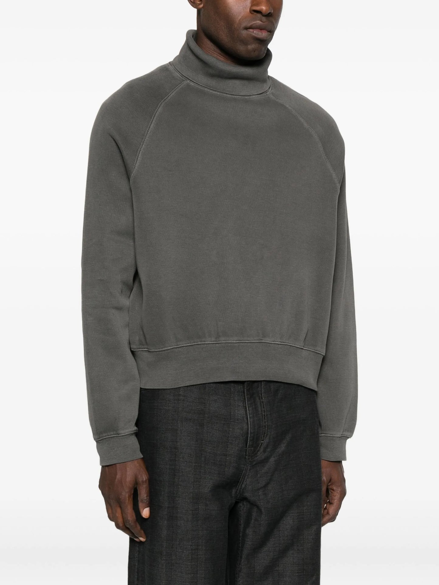 Scholar raglan-sleeve roll-neck sweatshirt