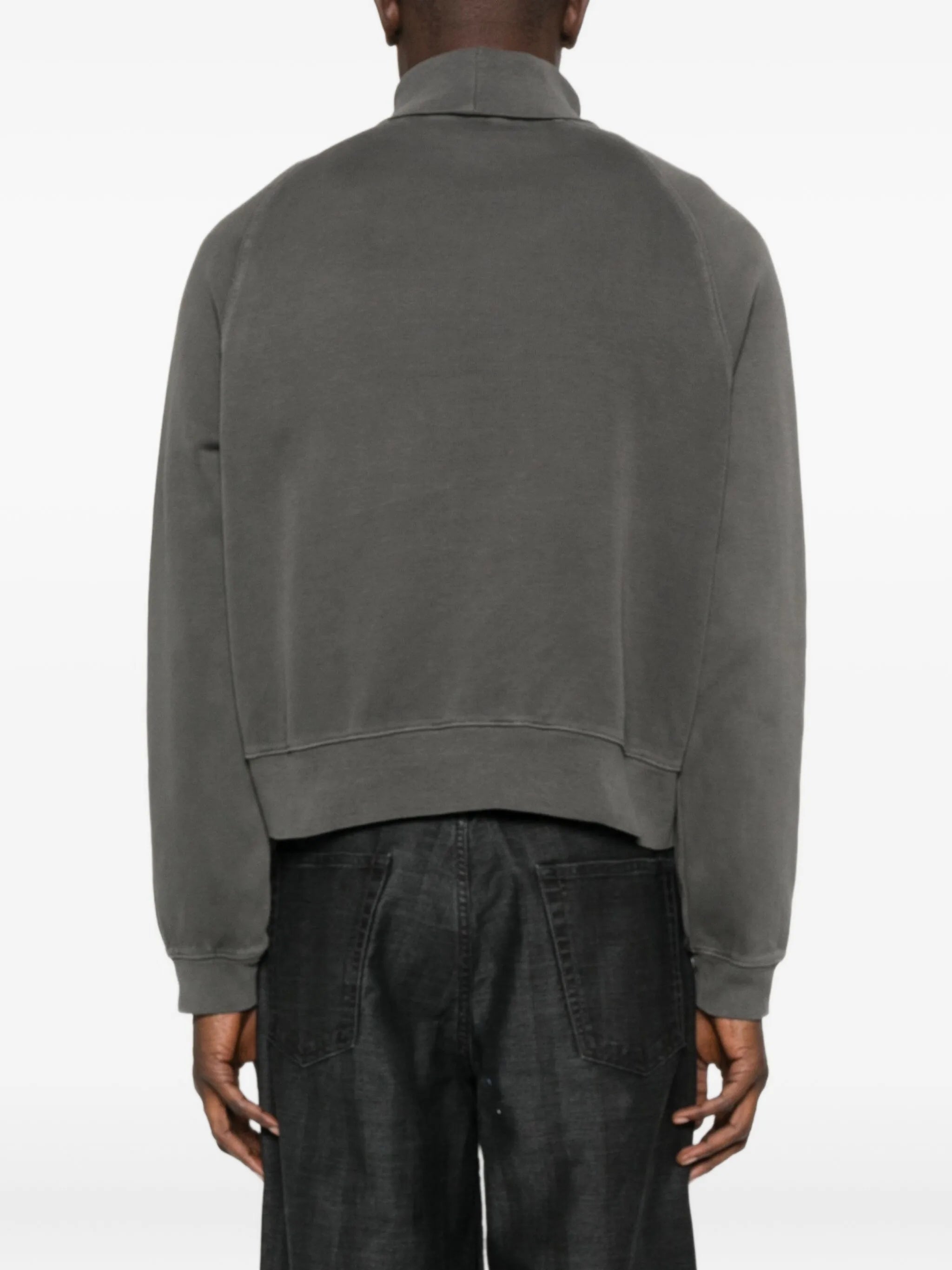 Scholar raglan-sleeve roll-neck sweatshirt