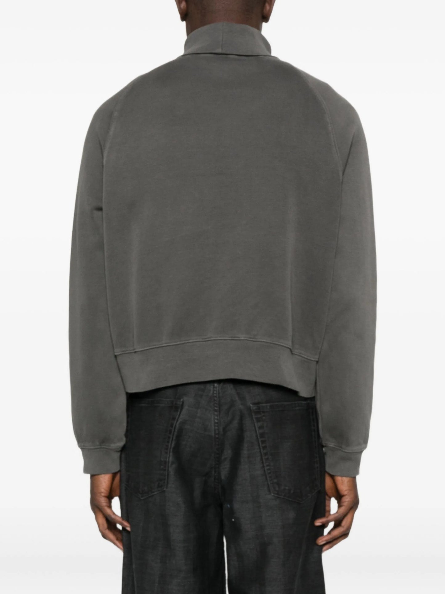 Scholar raglan-sleeve roll-neck sweatshirt