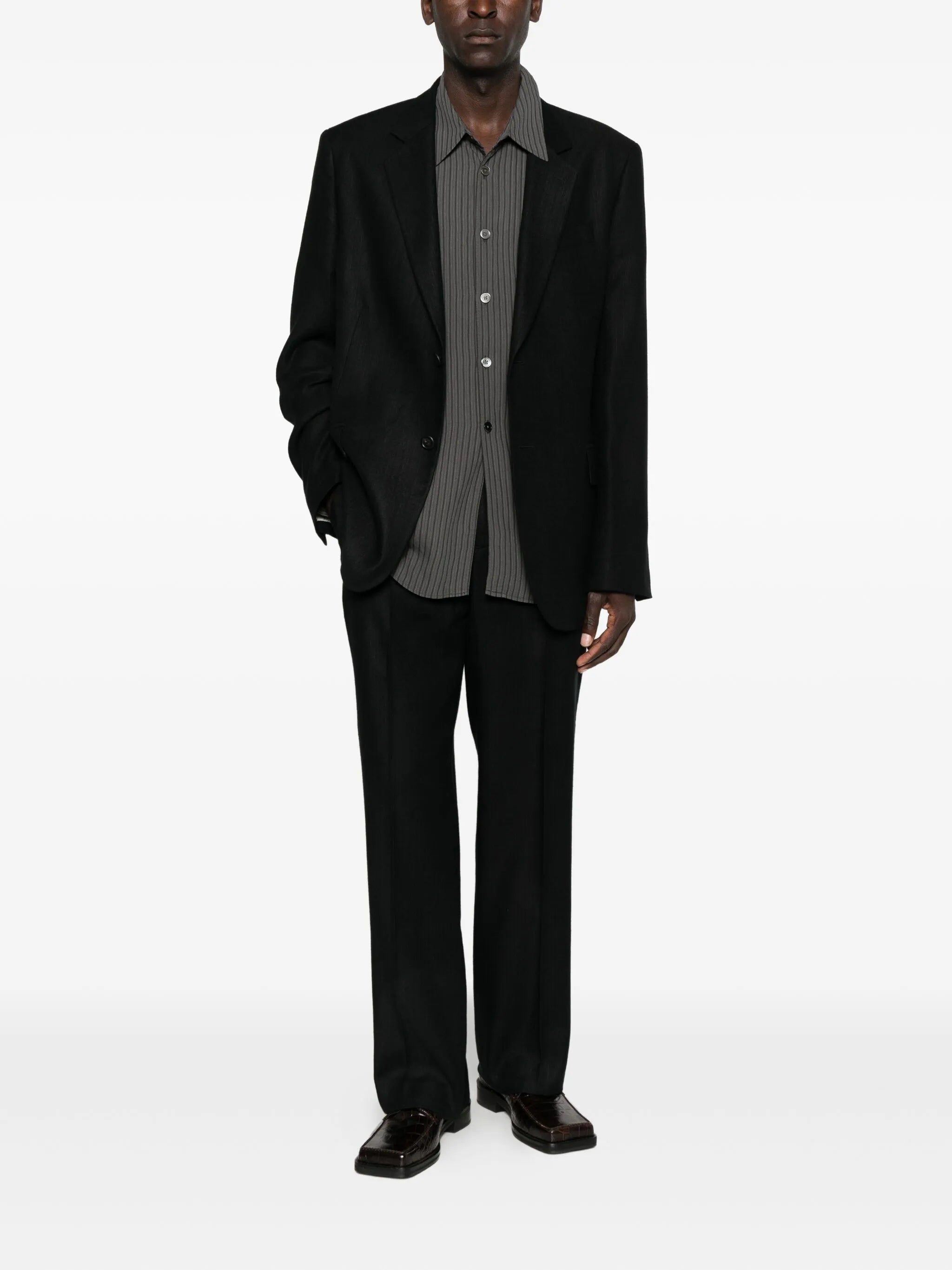 pinstriped blazer