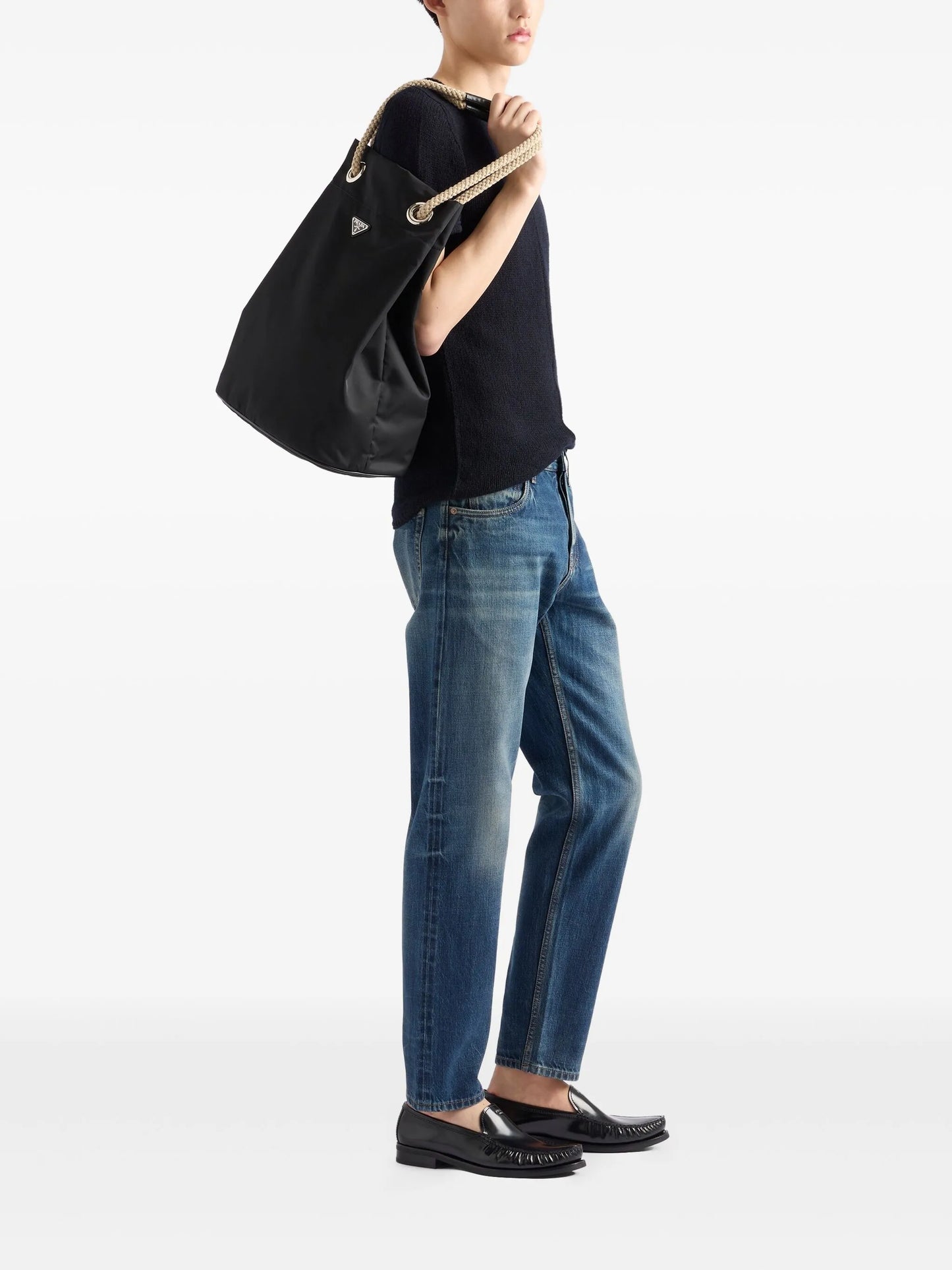 Re-Nylon drawstring tote bag