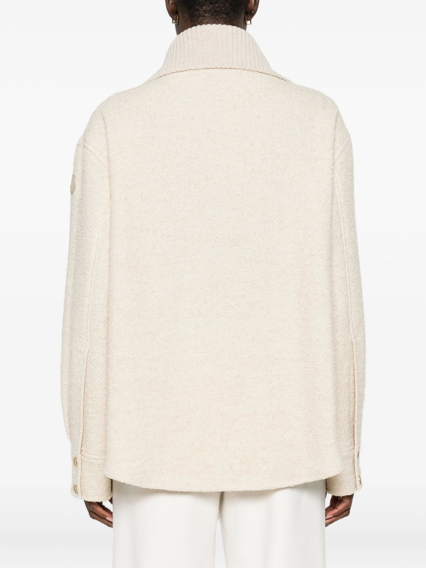 zip-up bouclé jacket