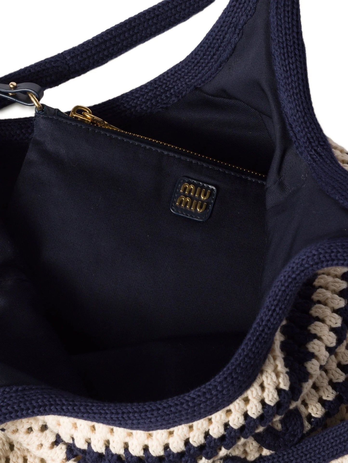 Ivy striped crochet tote bag