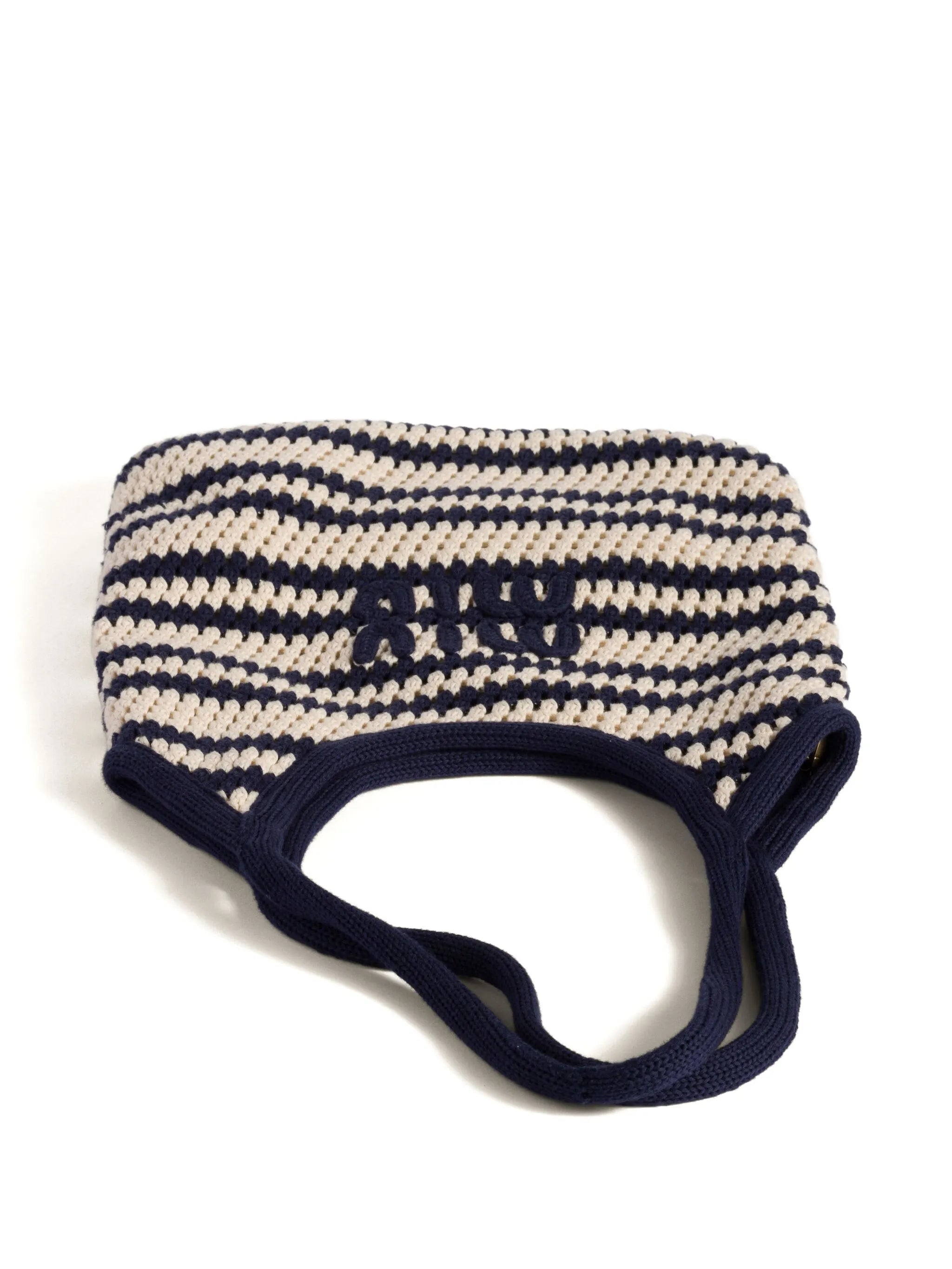 Ivy striped crochet tote bag