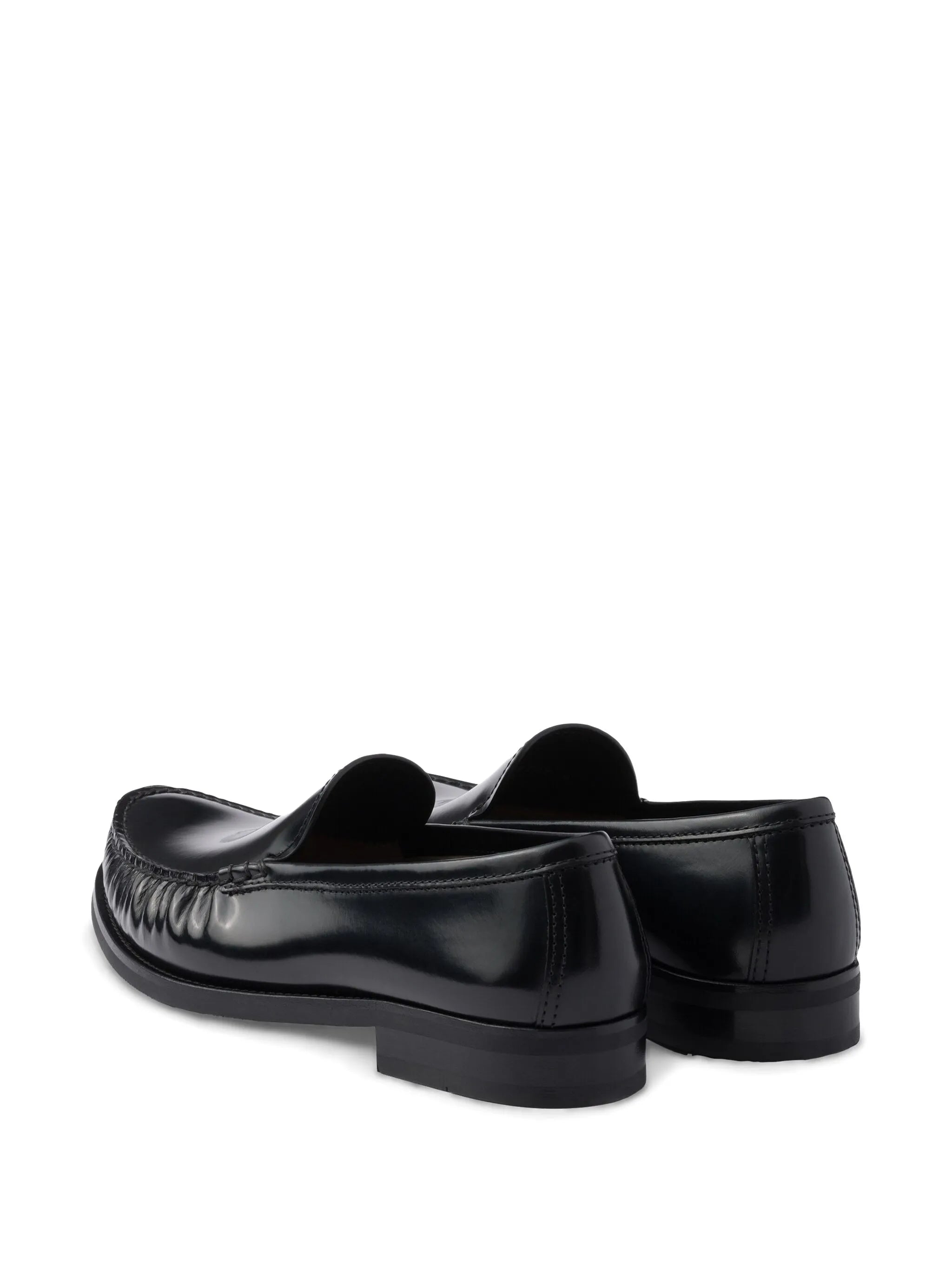 brushed-leather loafers