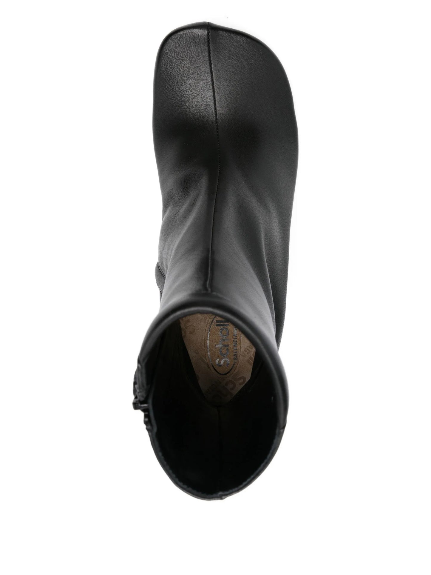 x Scholl leather square-toe boots