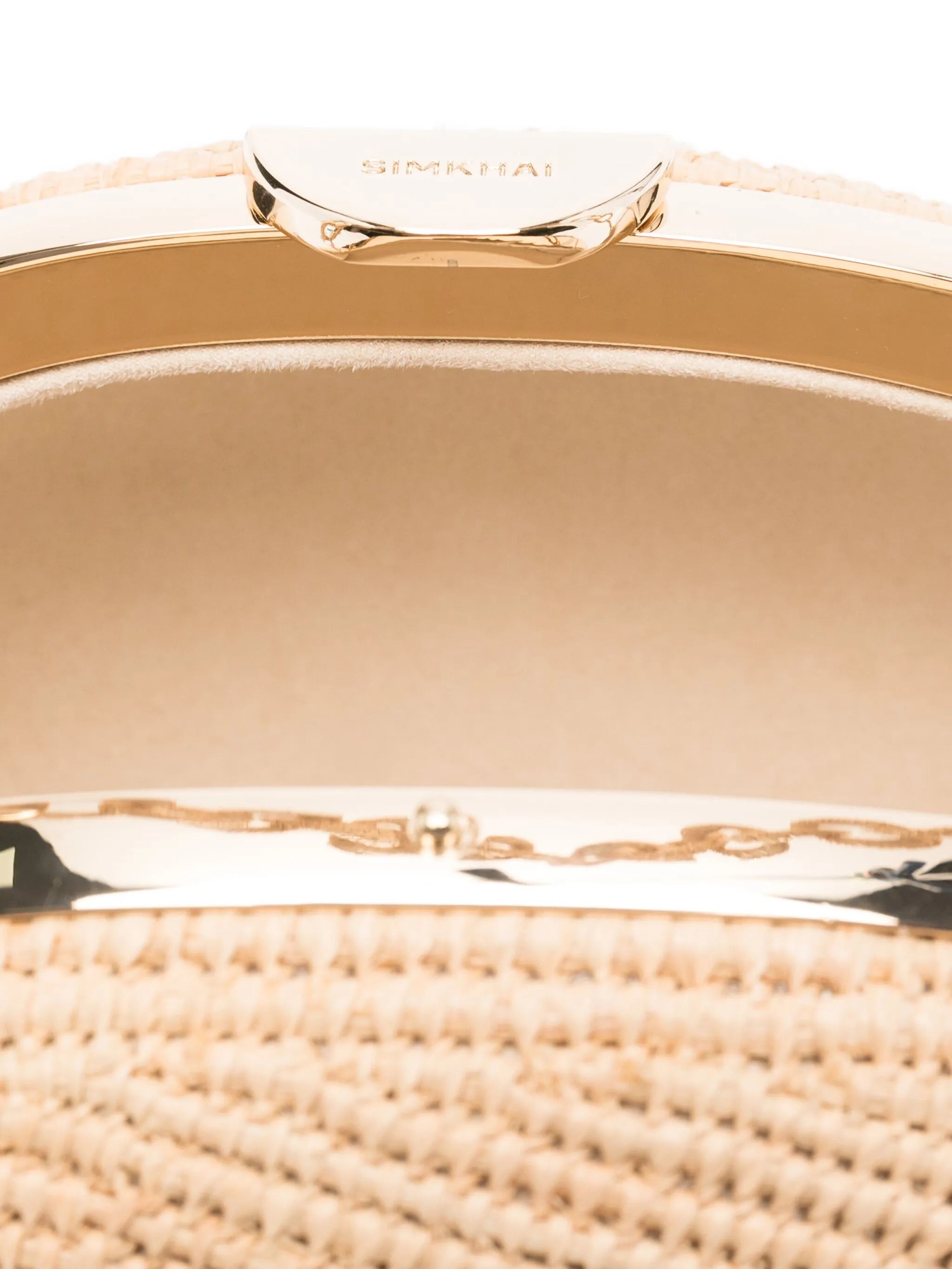 Bridget raffia chain clutch bag