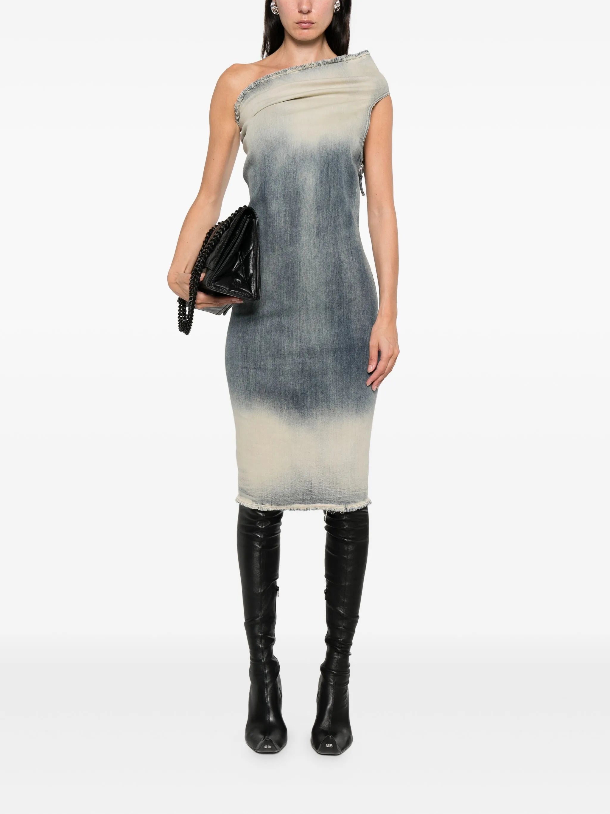 one-shoulder mini dress