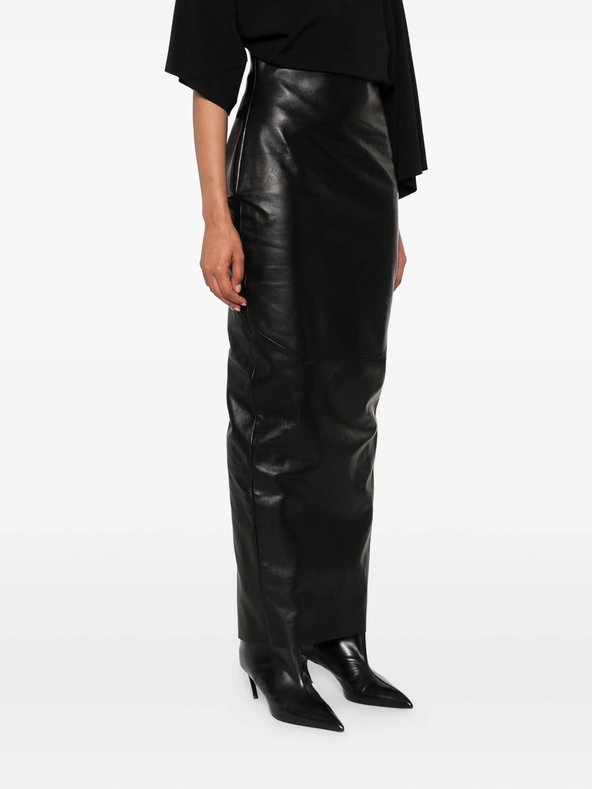 leather maxi skirt