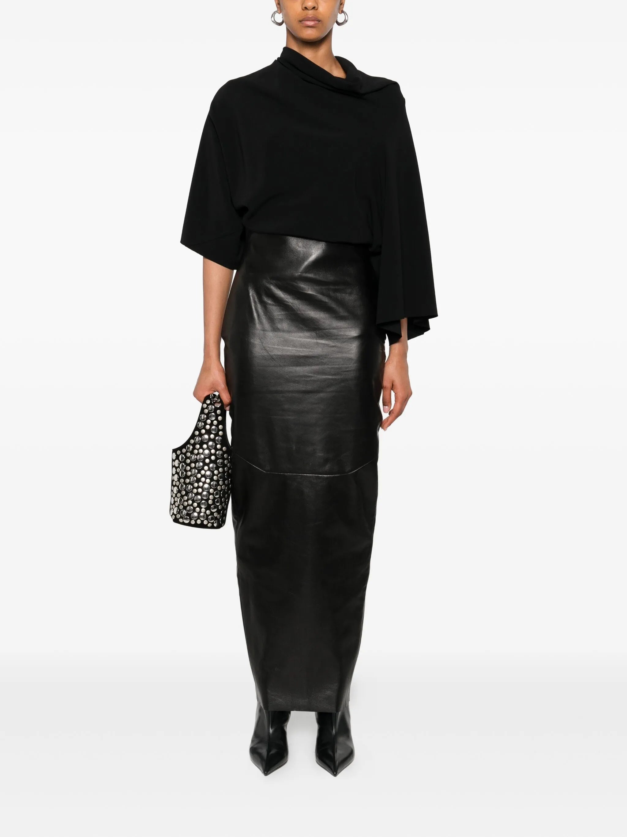 leather maxi skirt