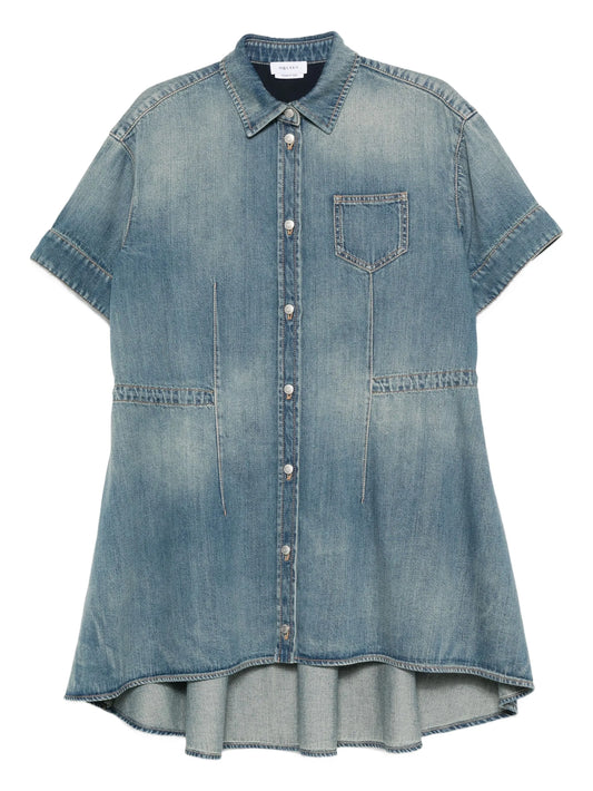 short-sleeved denim dress