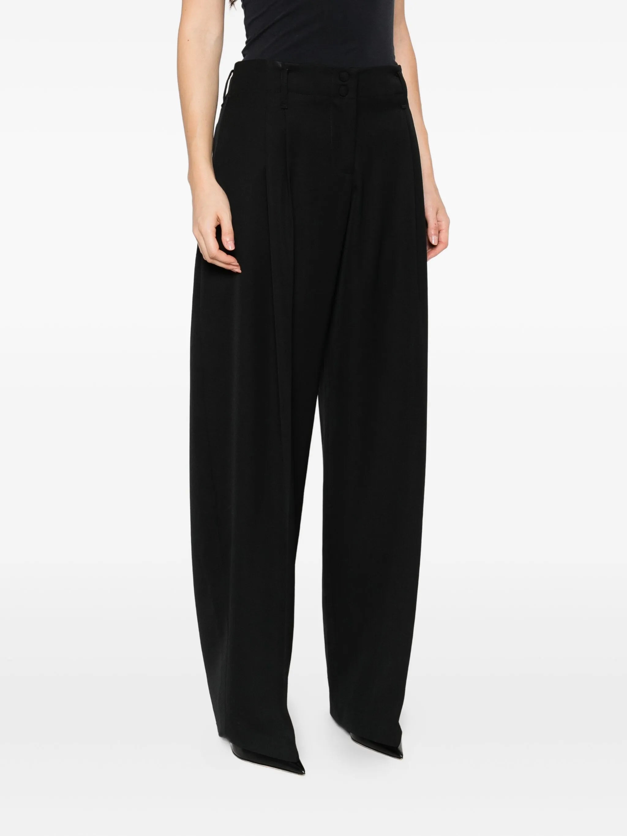 cotton tapered trousers