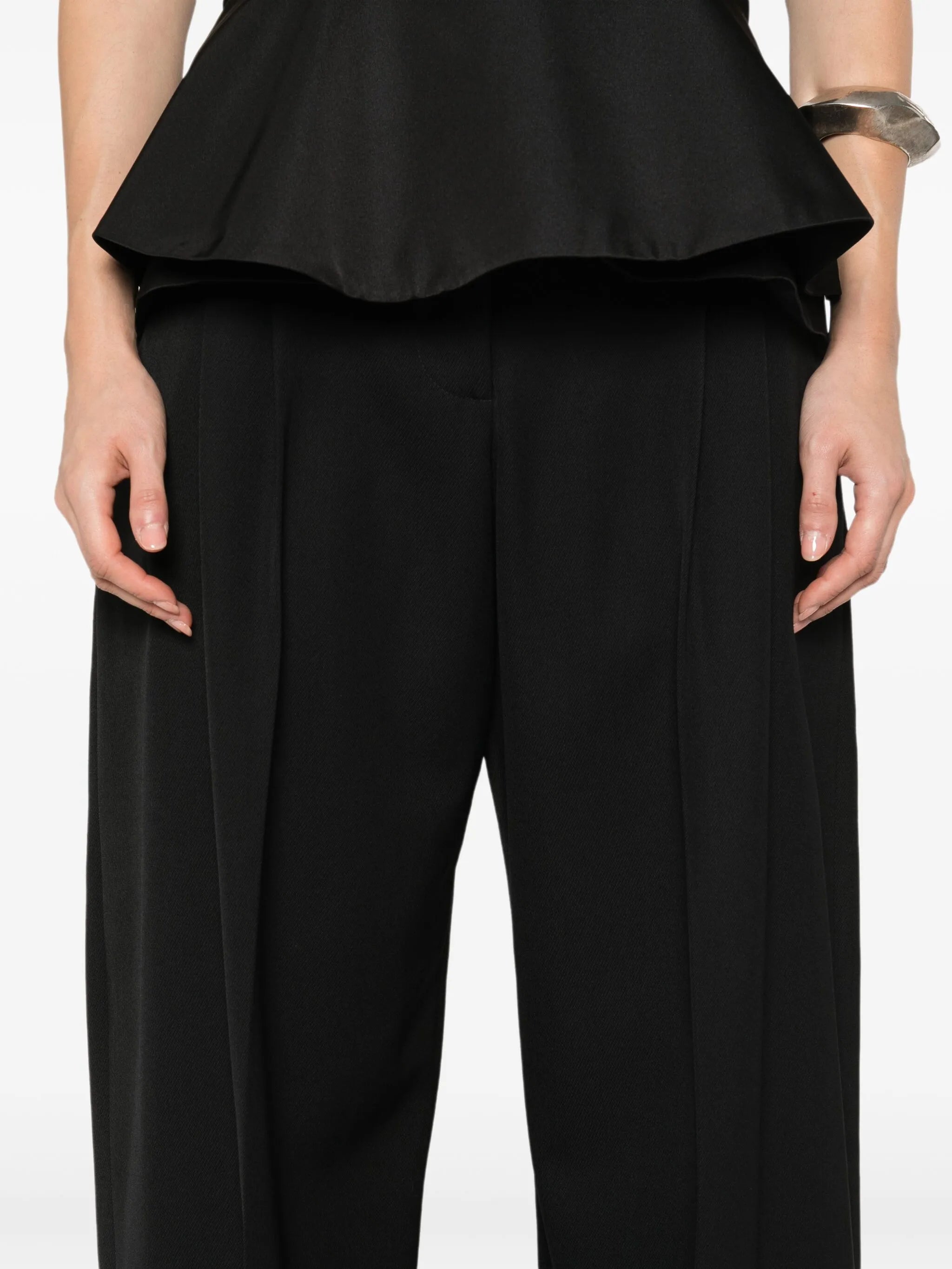 cotton tapered trousers