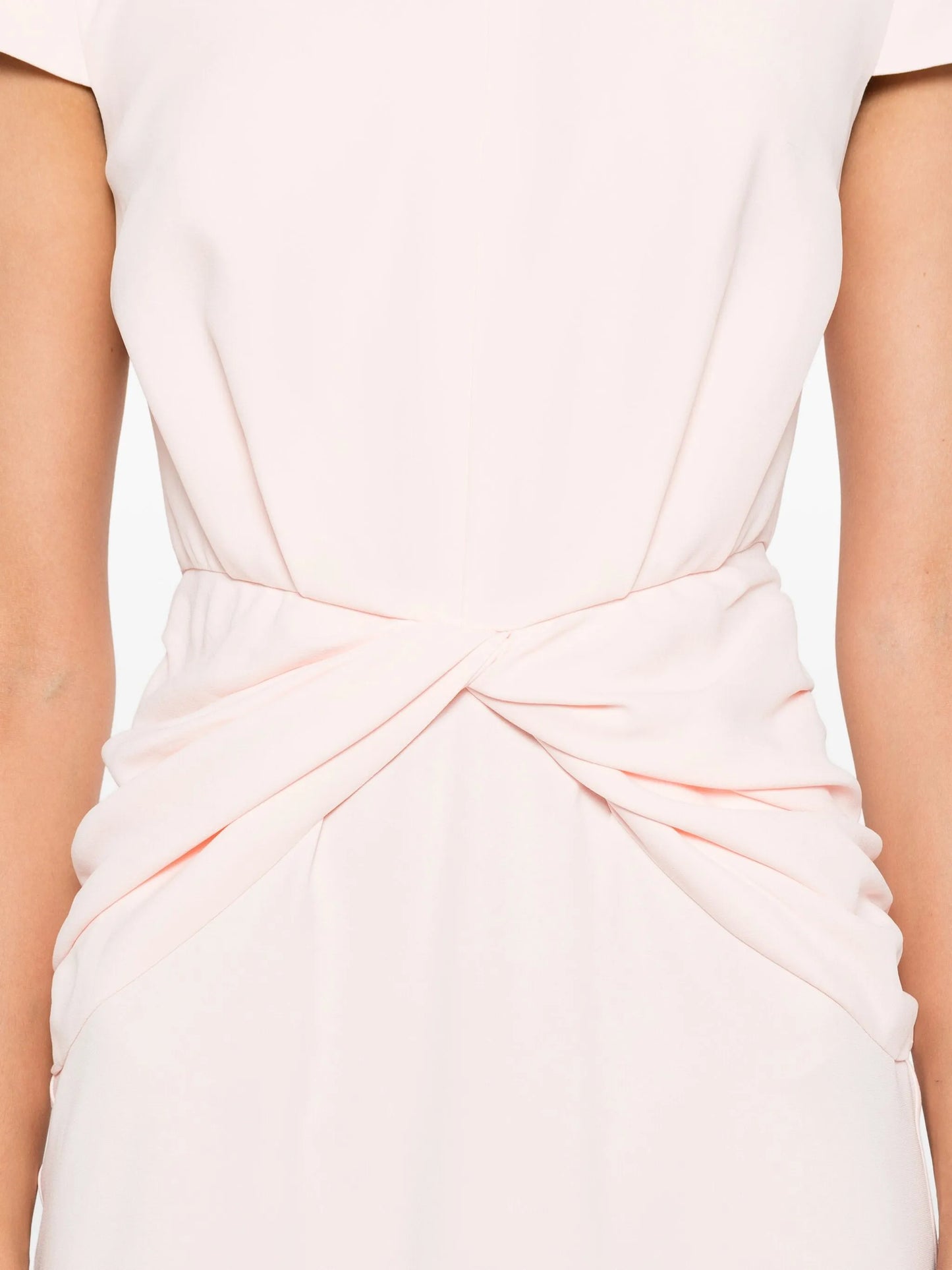 twist-detail midi dress