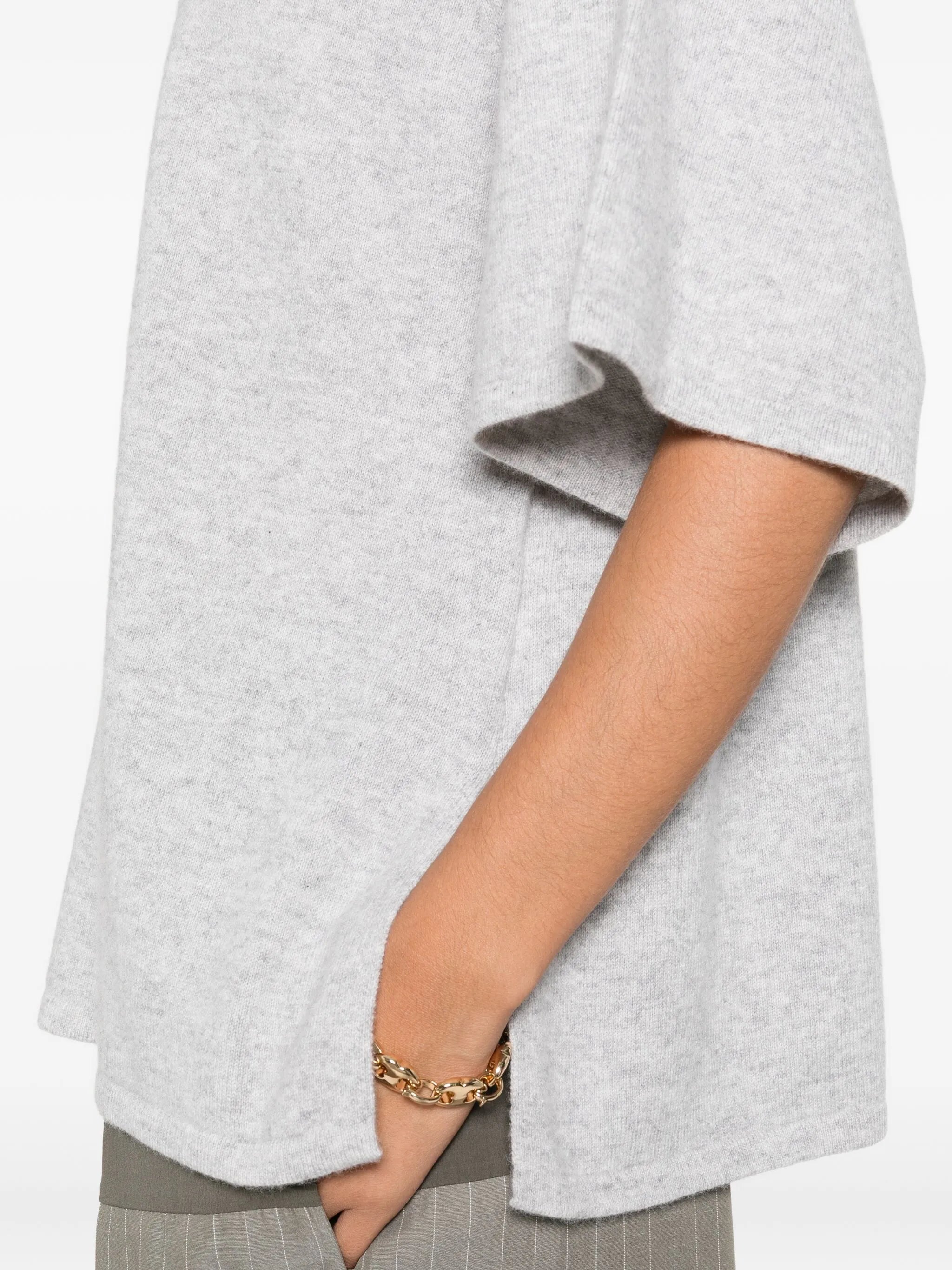 short-sleeve cashmere T-shirt