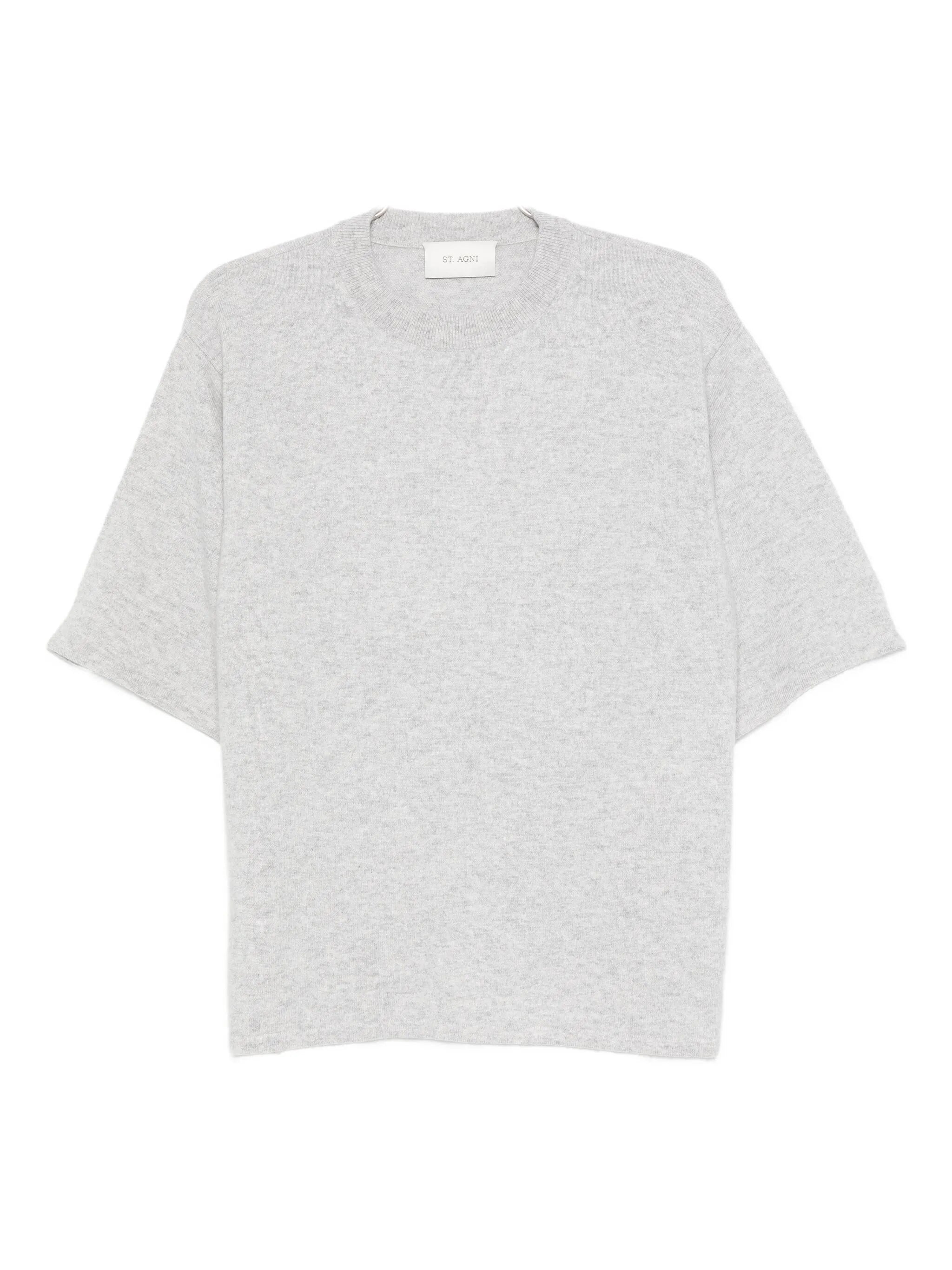 short-sleeve cashmere T-shirt