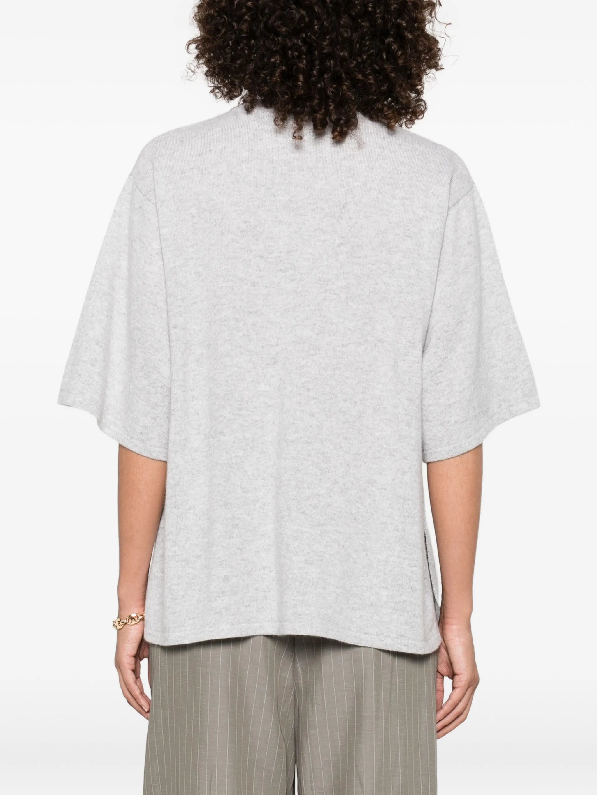 short-sleeve cashmere T-shirt