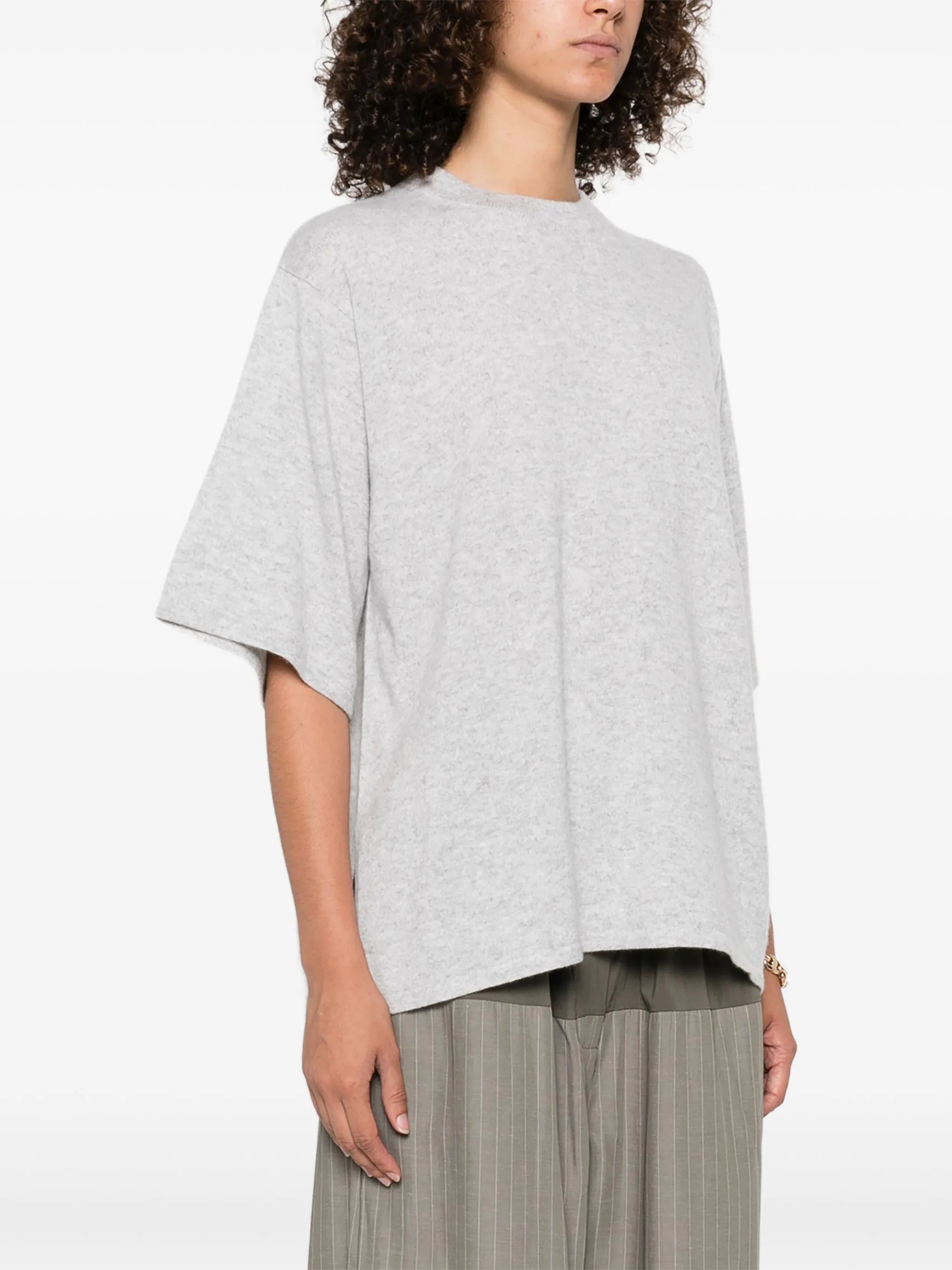 short-sleeve cashmere T-shirt