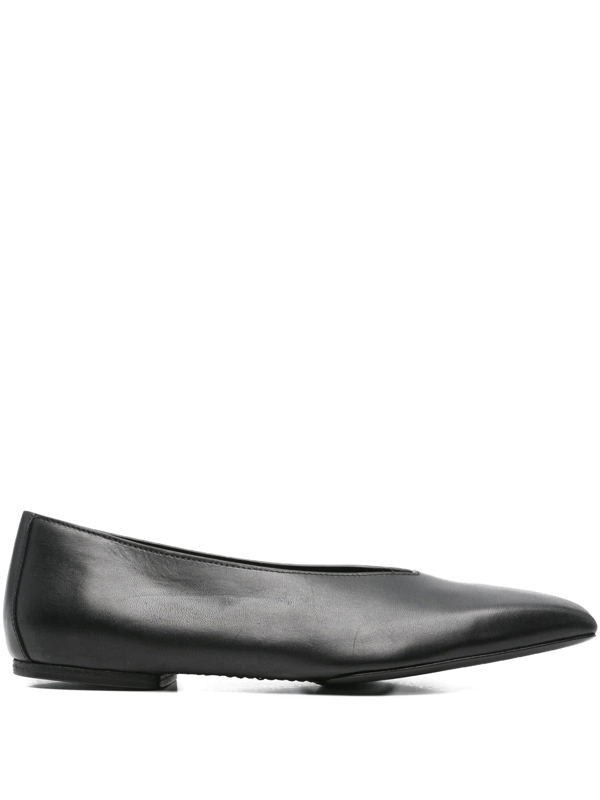 leather ballet flats