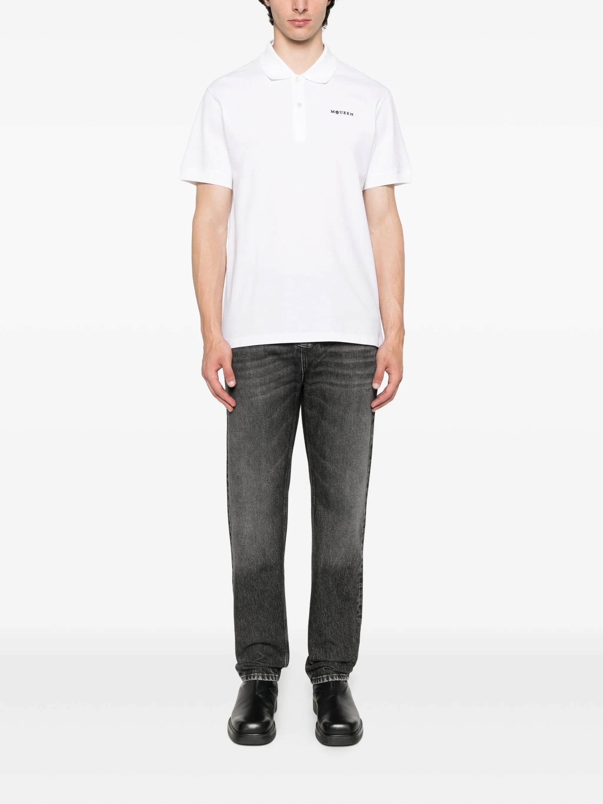 logo-embroidered polo shirt