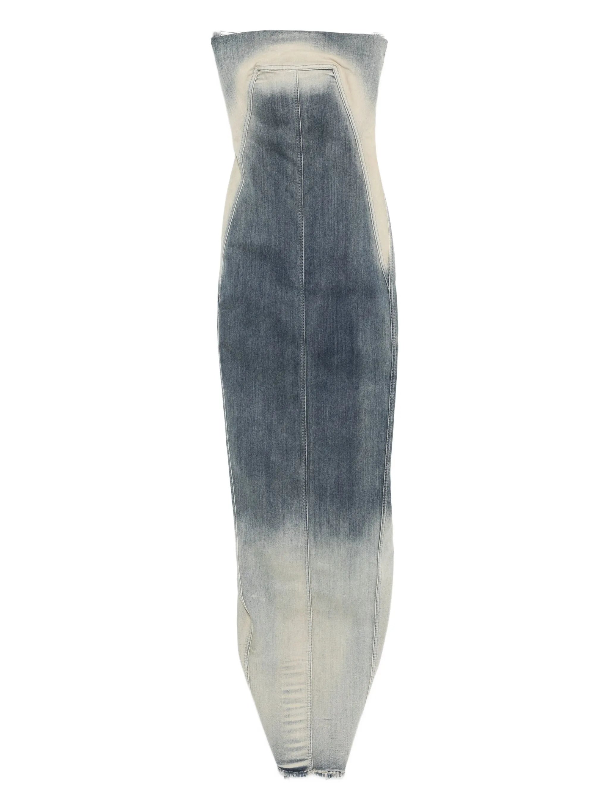 strapless denim dress