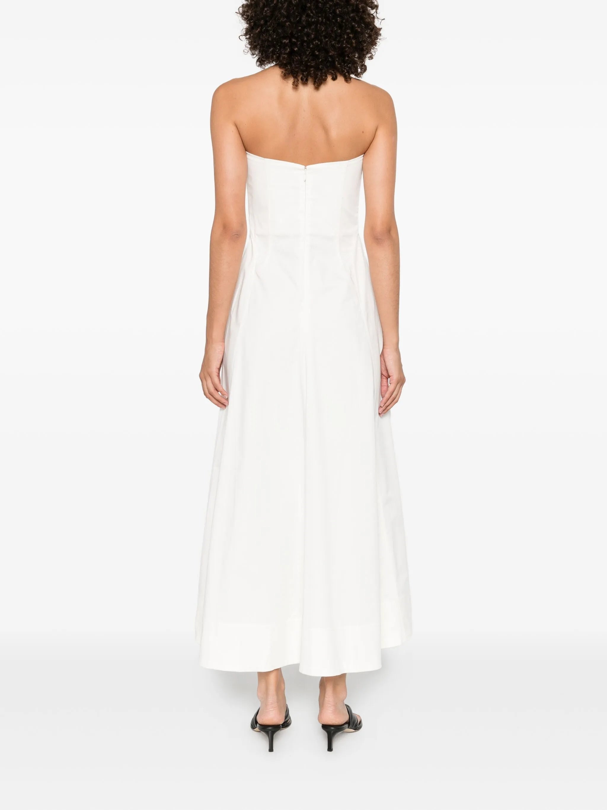 strapless midi dress