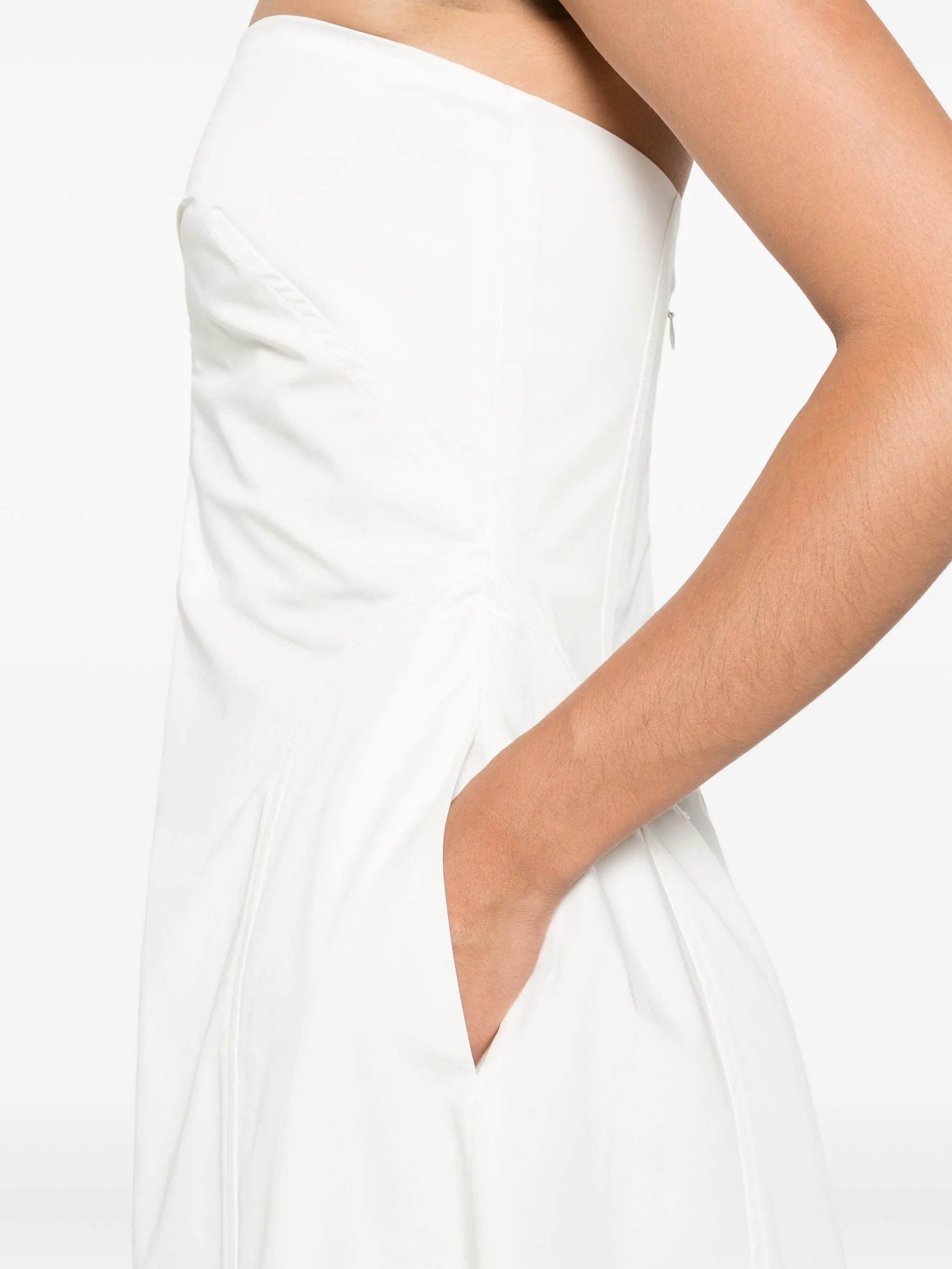 strapless midi dress