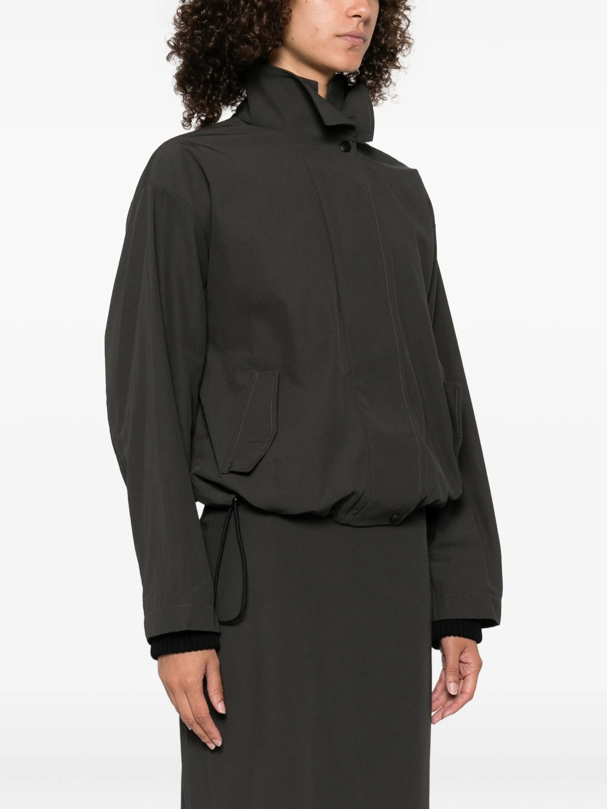 high-neck bomber jacket