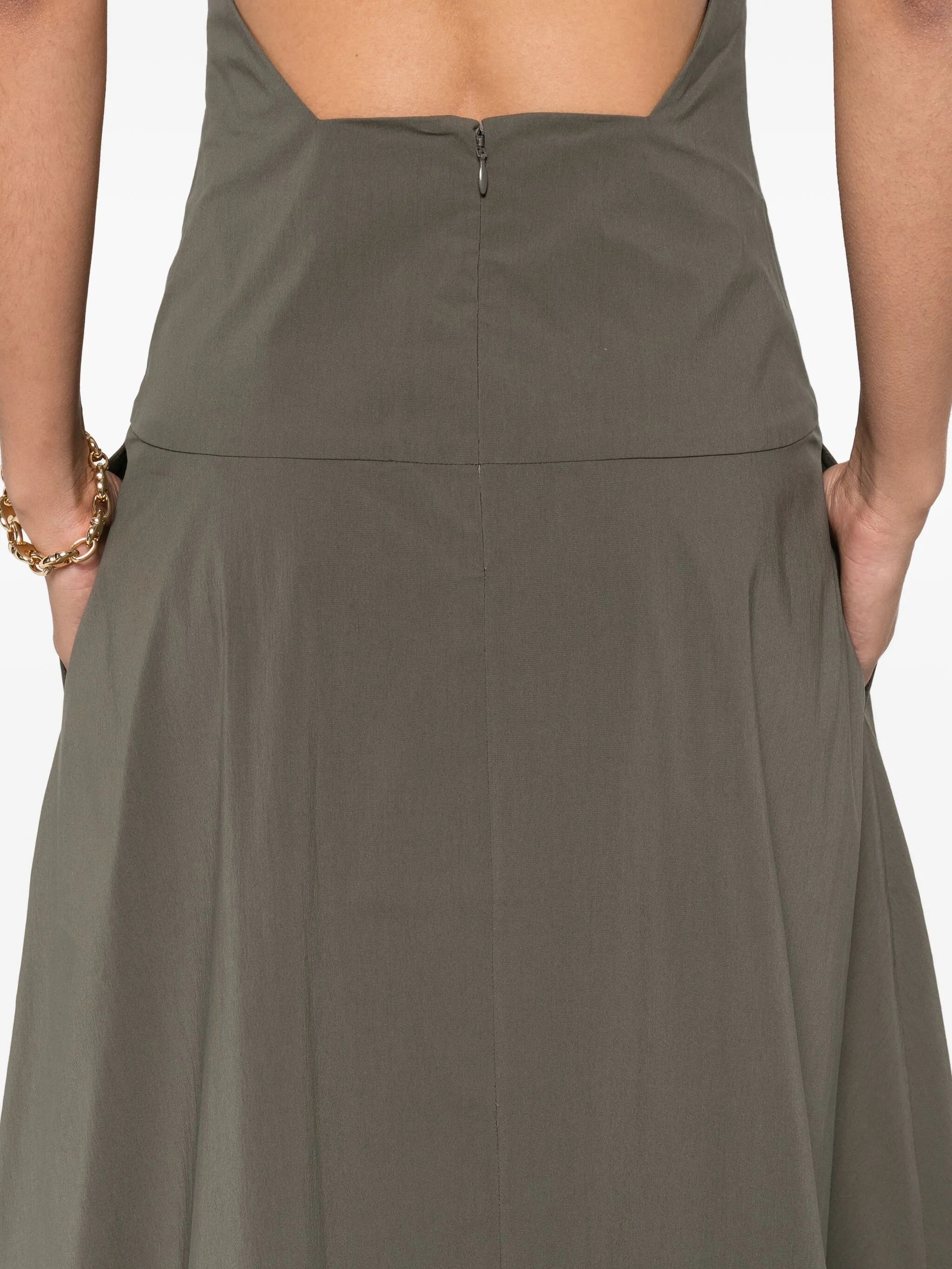 halterneck sleeveless maxi dress