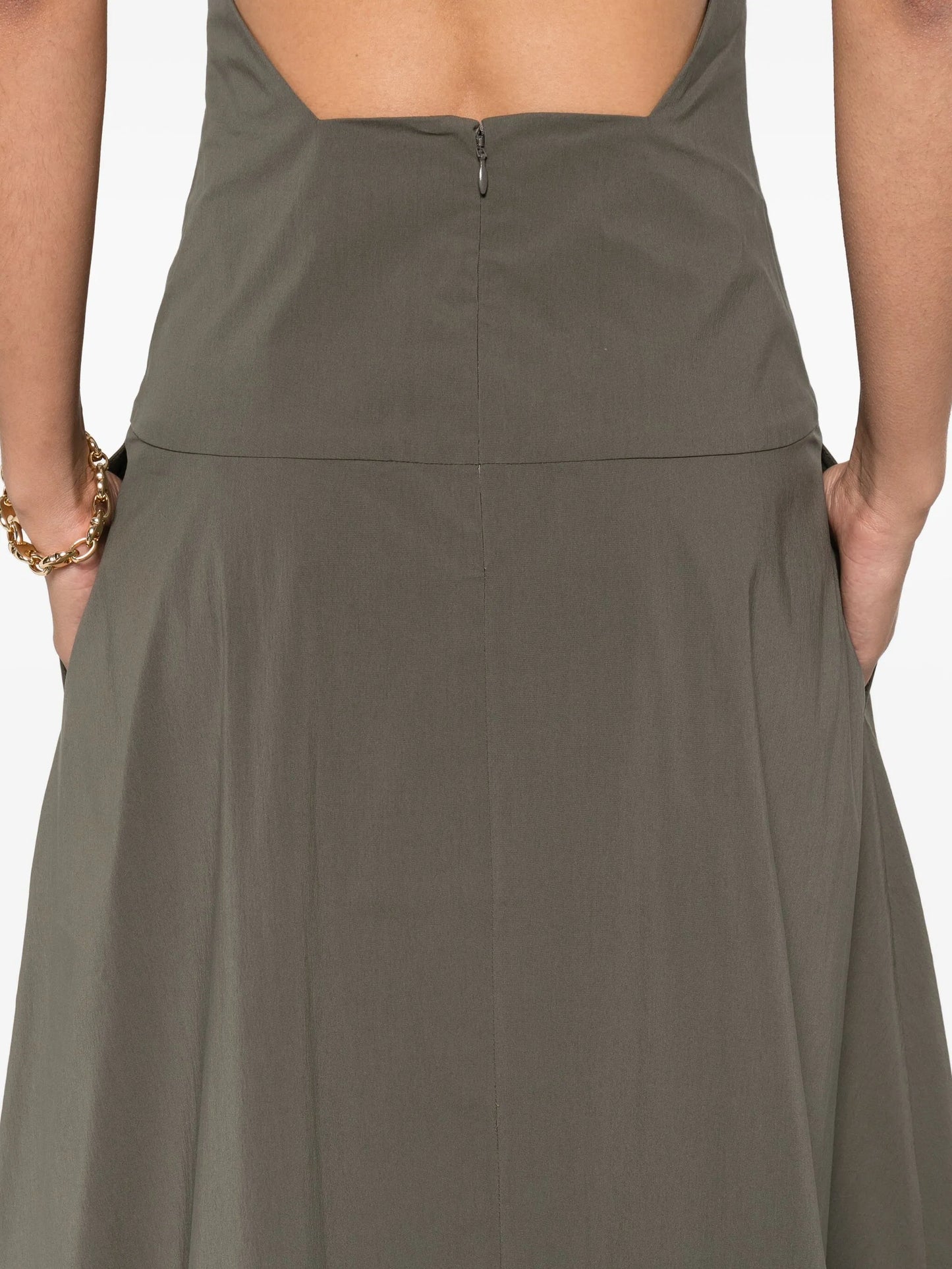 halterneck sleeveless maxi dress
