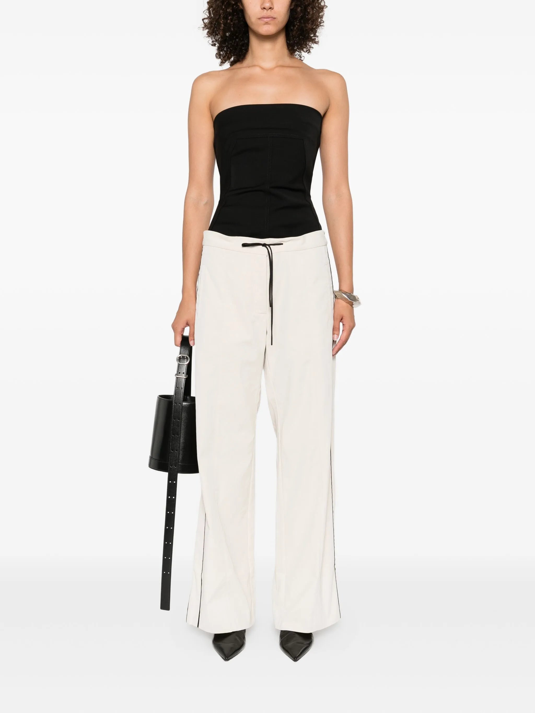 elasticated-waistband track pants
