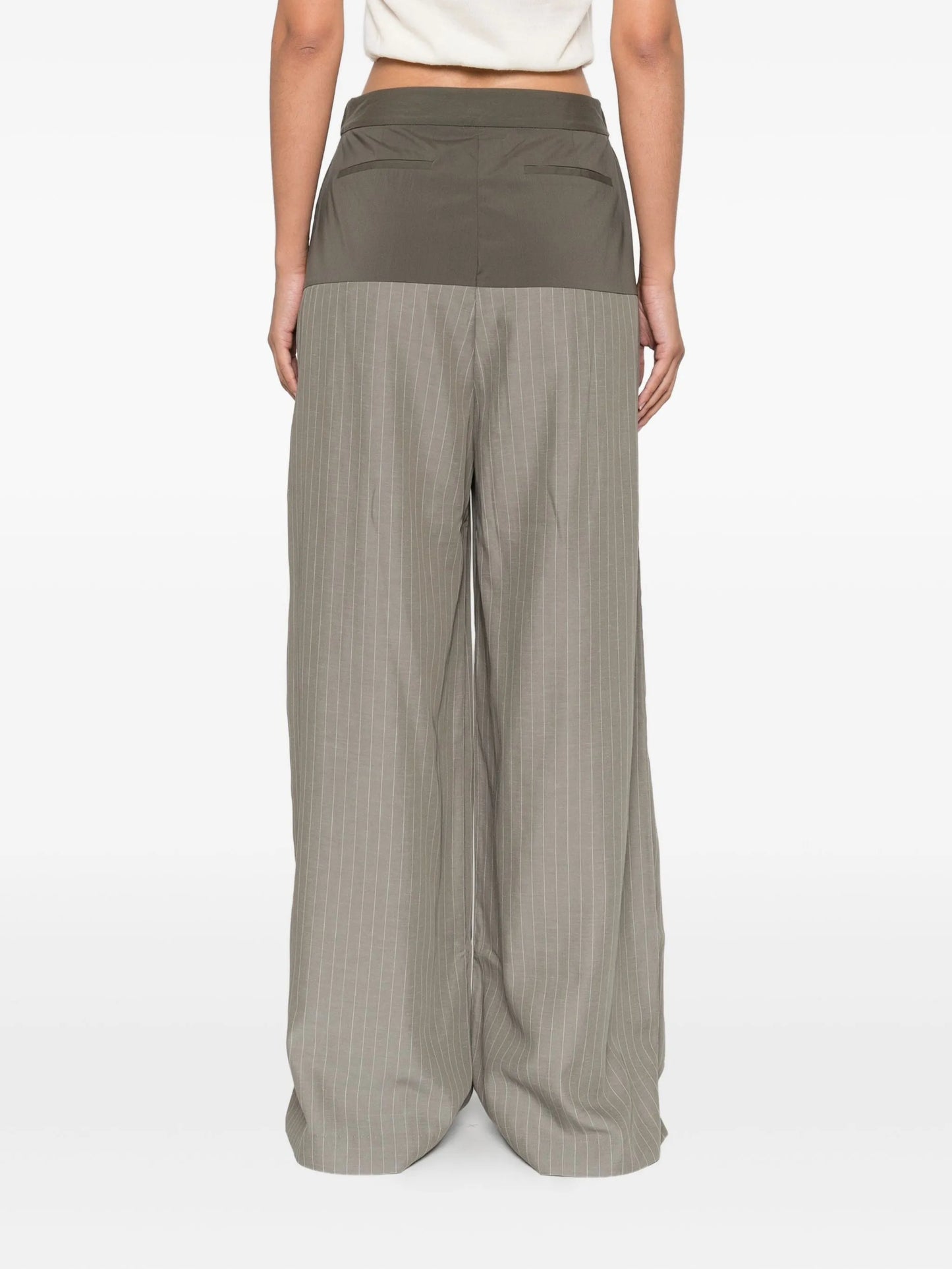 pinstriped trousers