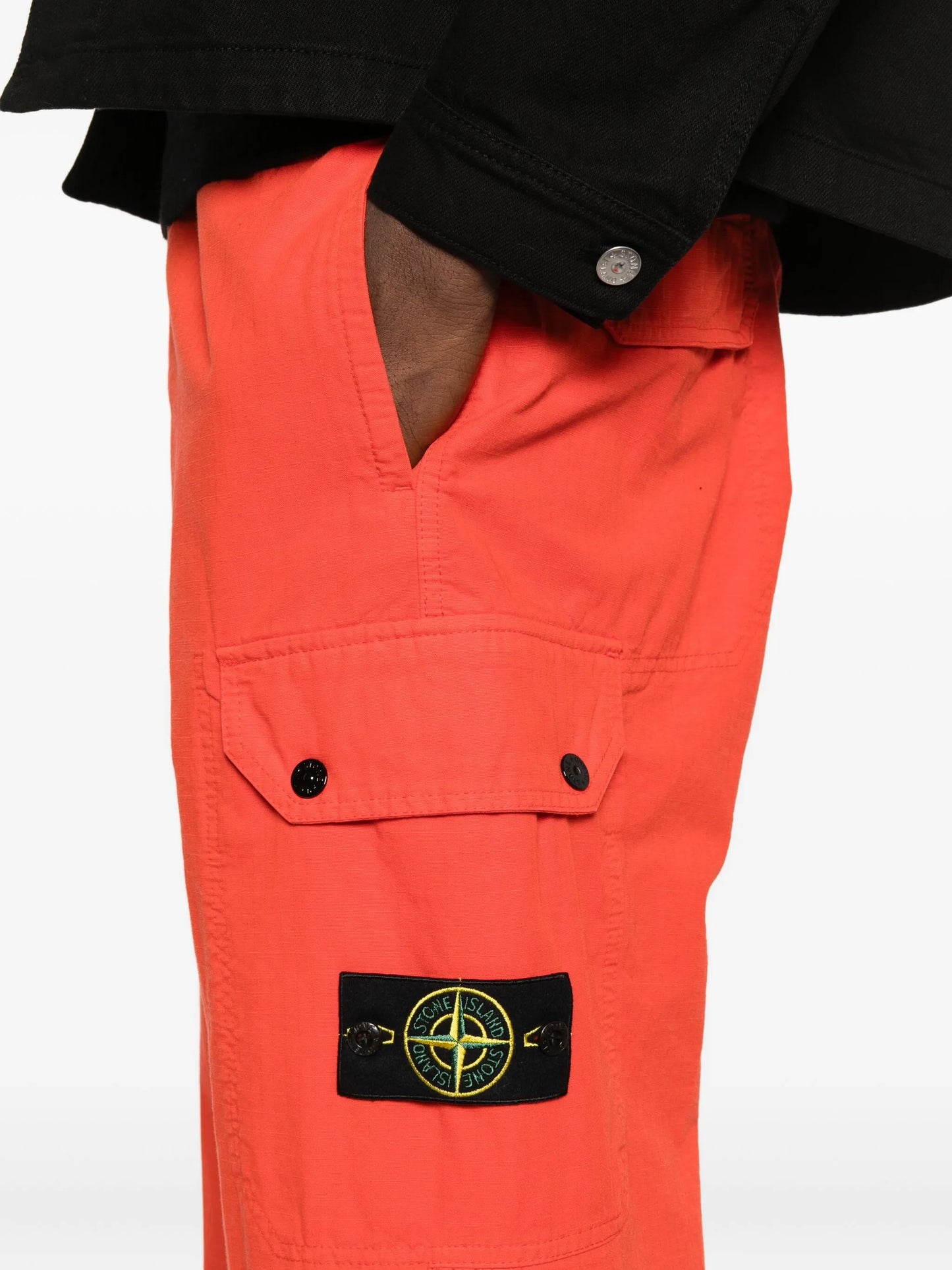 Compass-badge cargo trousers