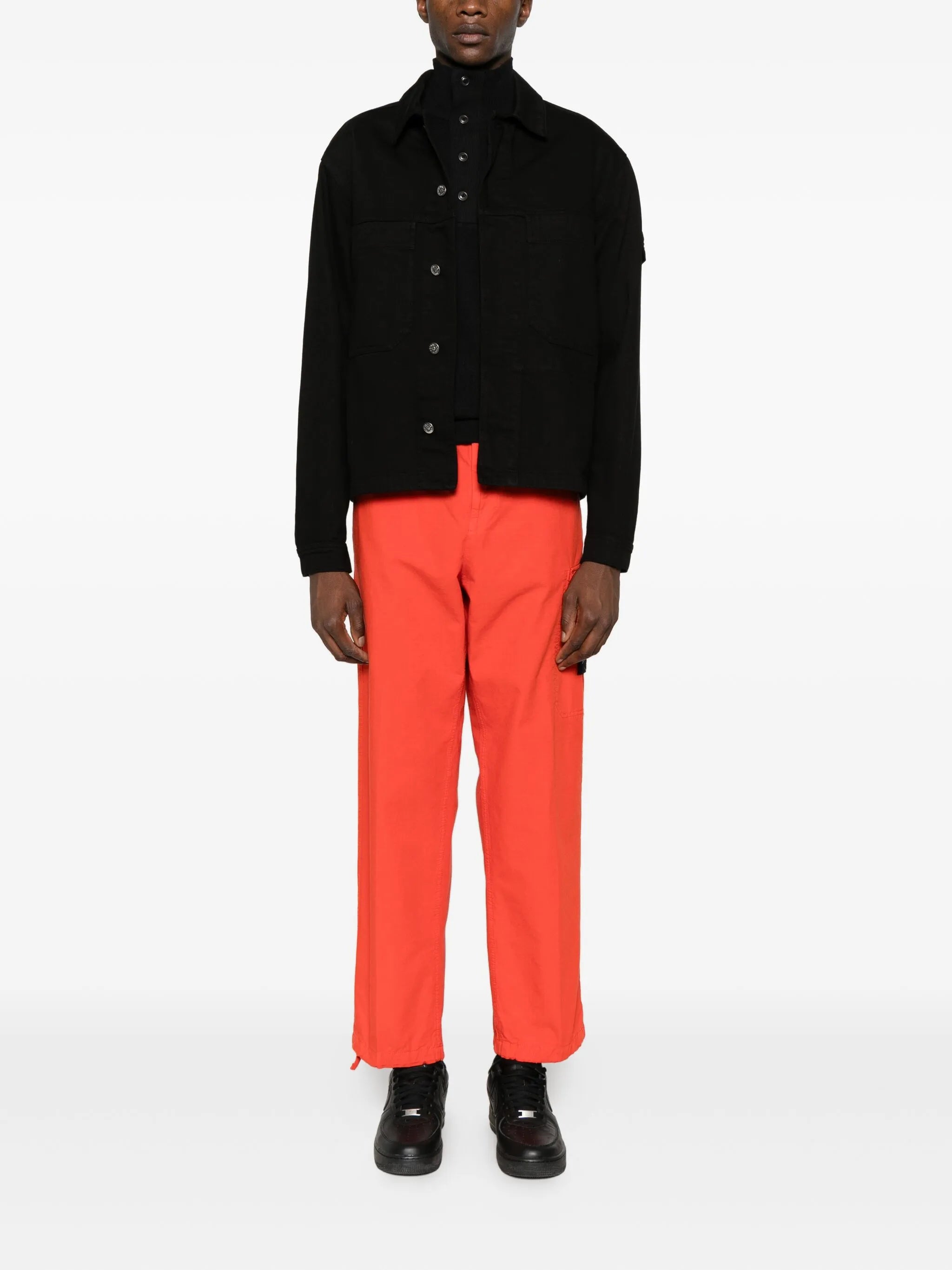 Compass-badge cargo trousers