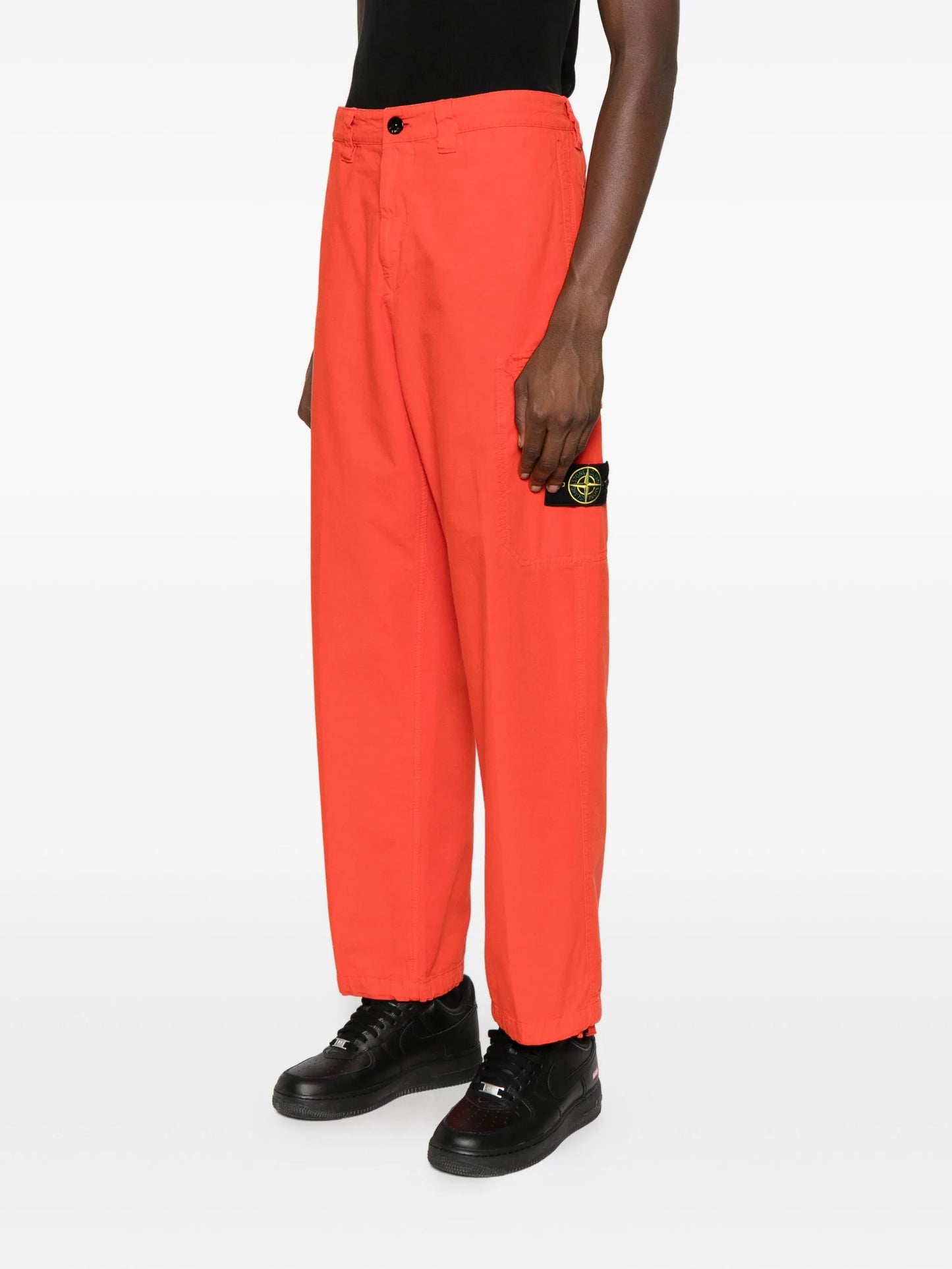 Compass-badge cargo trousers