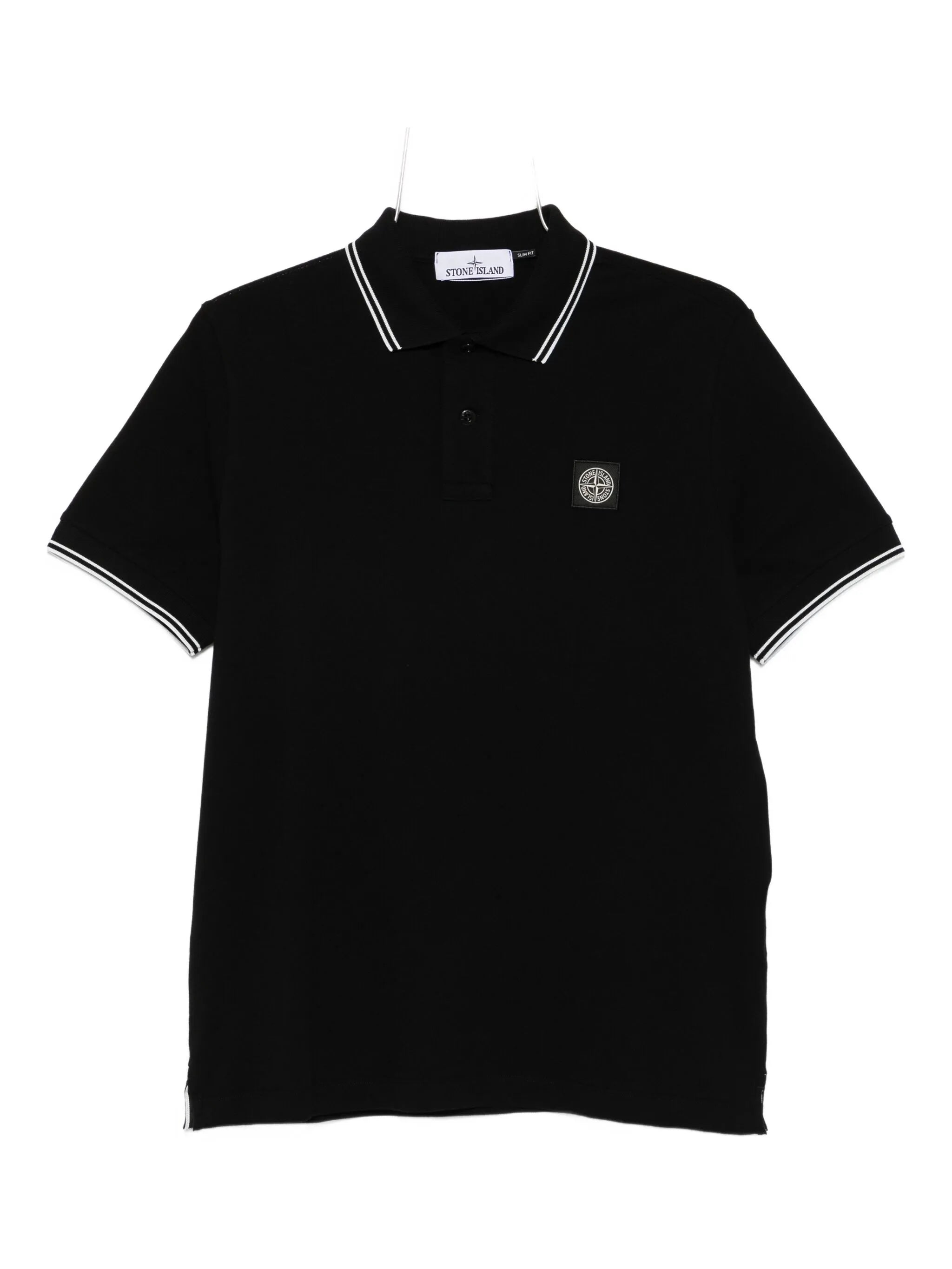 Compass-patch polo shirt