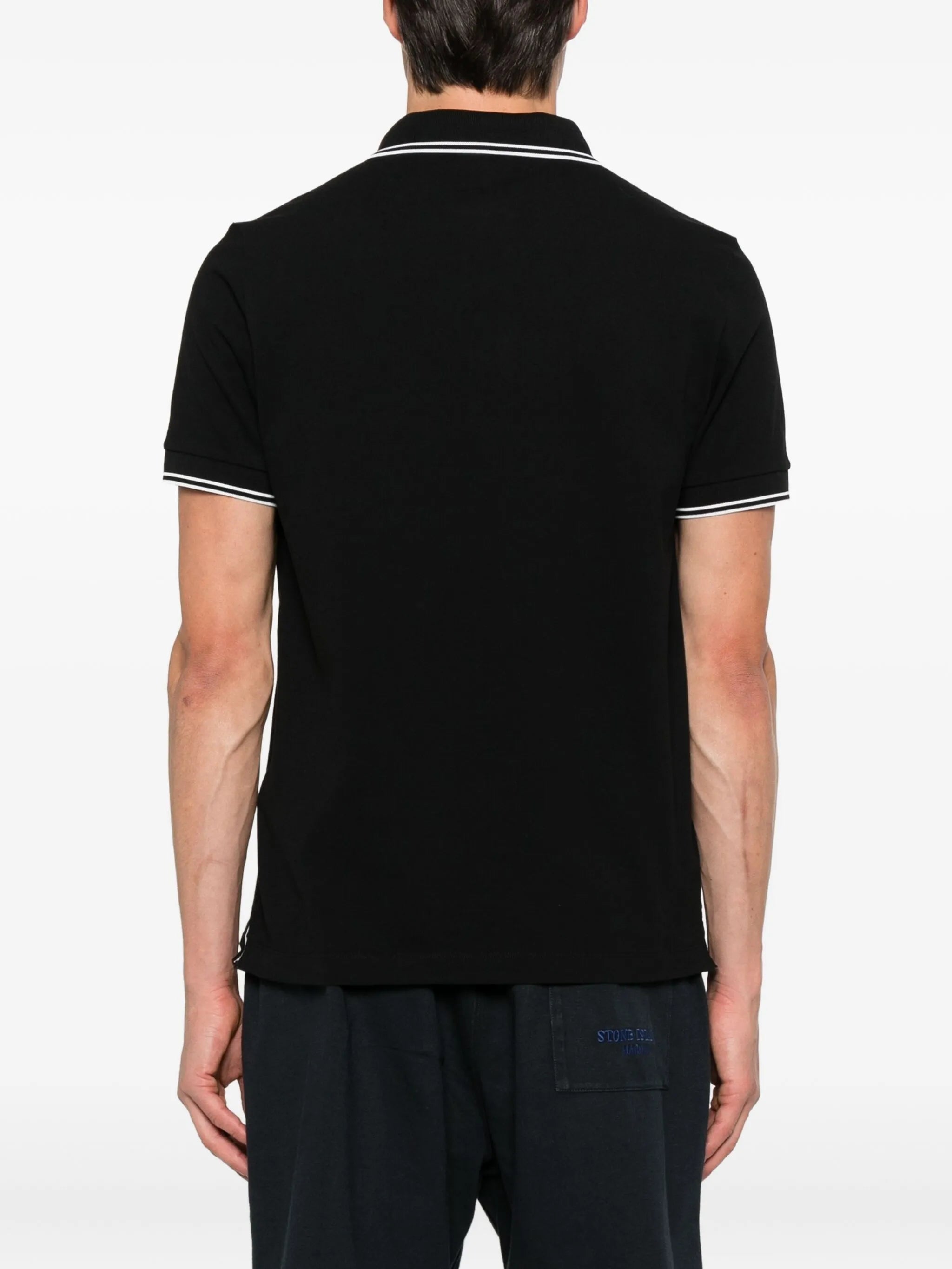 Compass-patch polo shirt