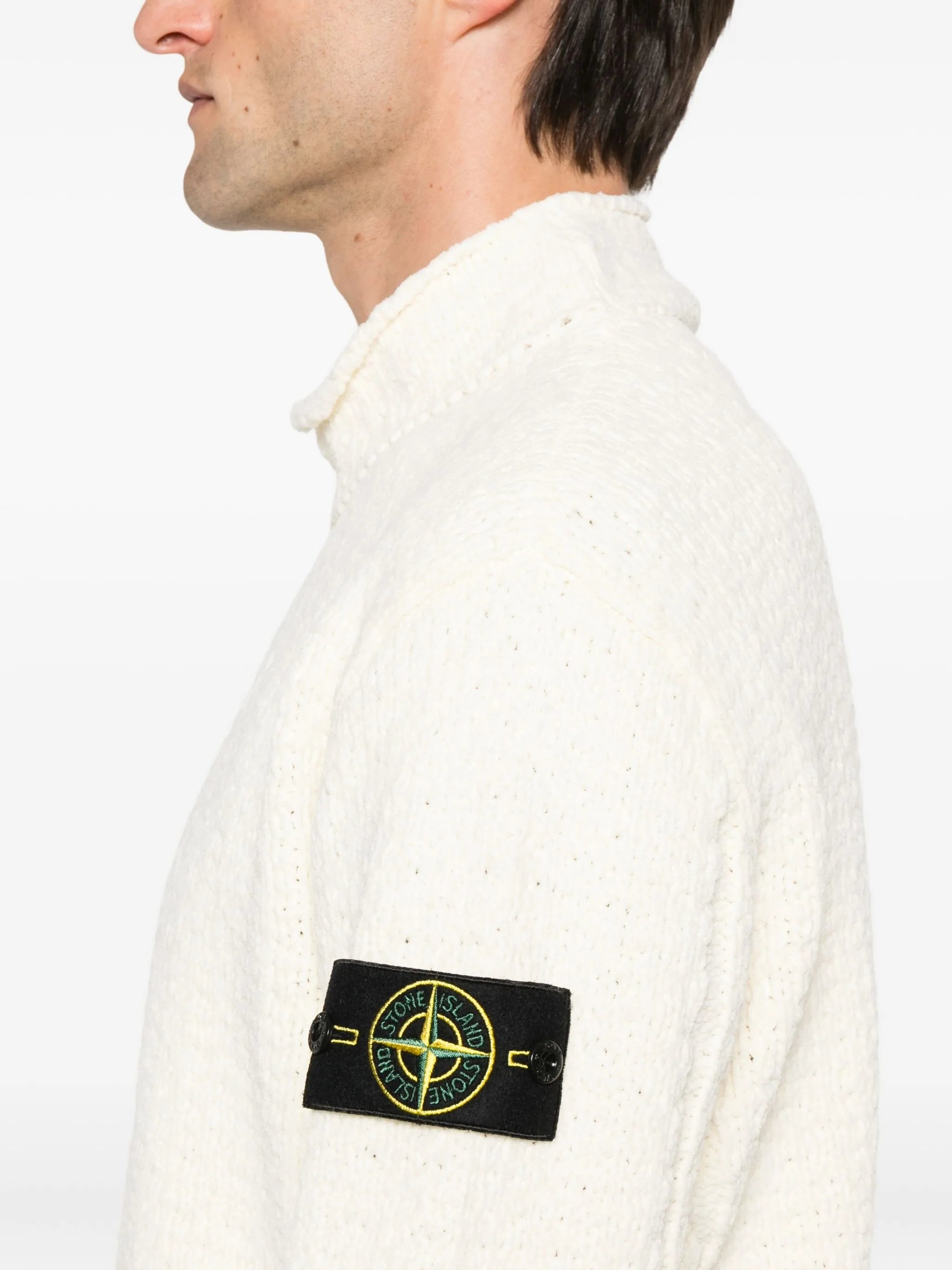 Compass-badge sweater