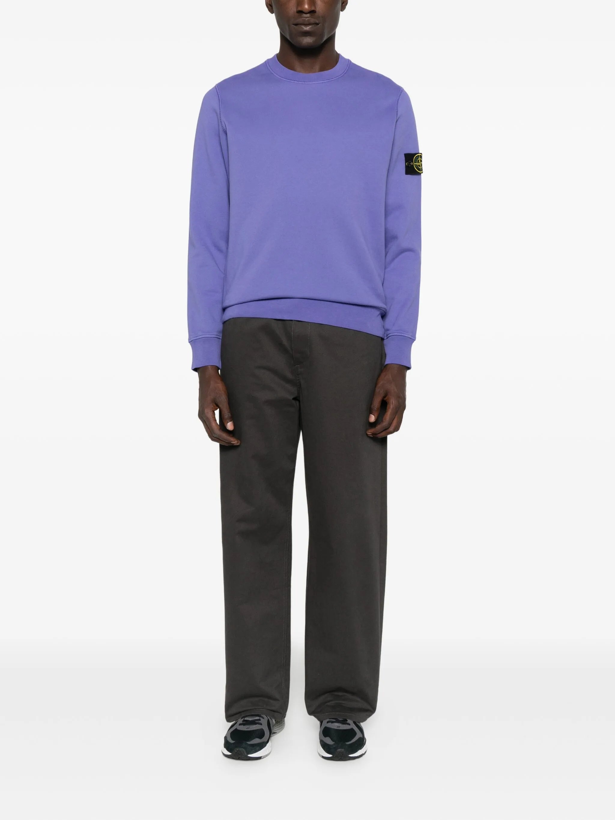 badge cotton sweatshirt
