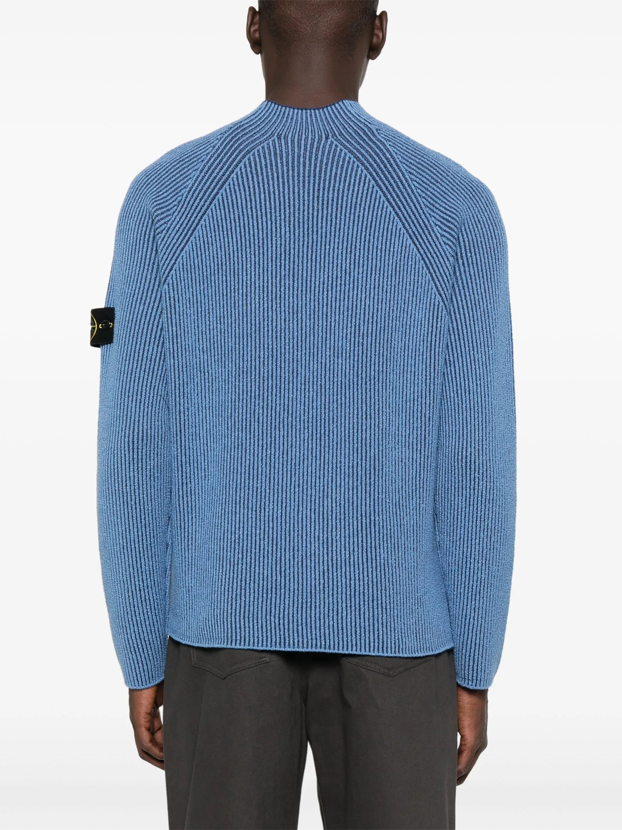 ribbed crew-neck sweater