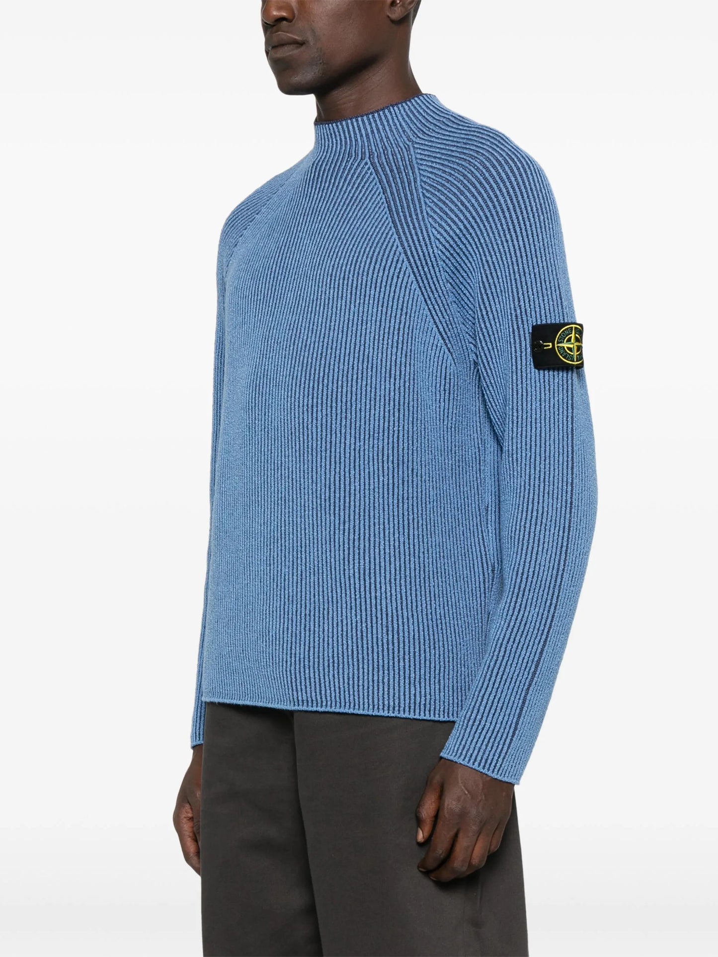 ribbed crew-neck sweater