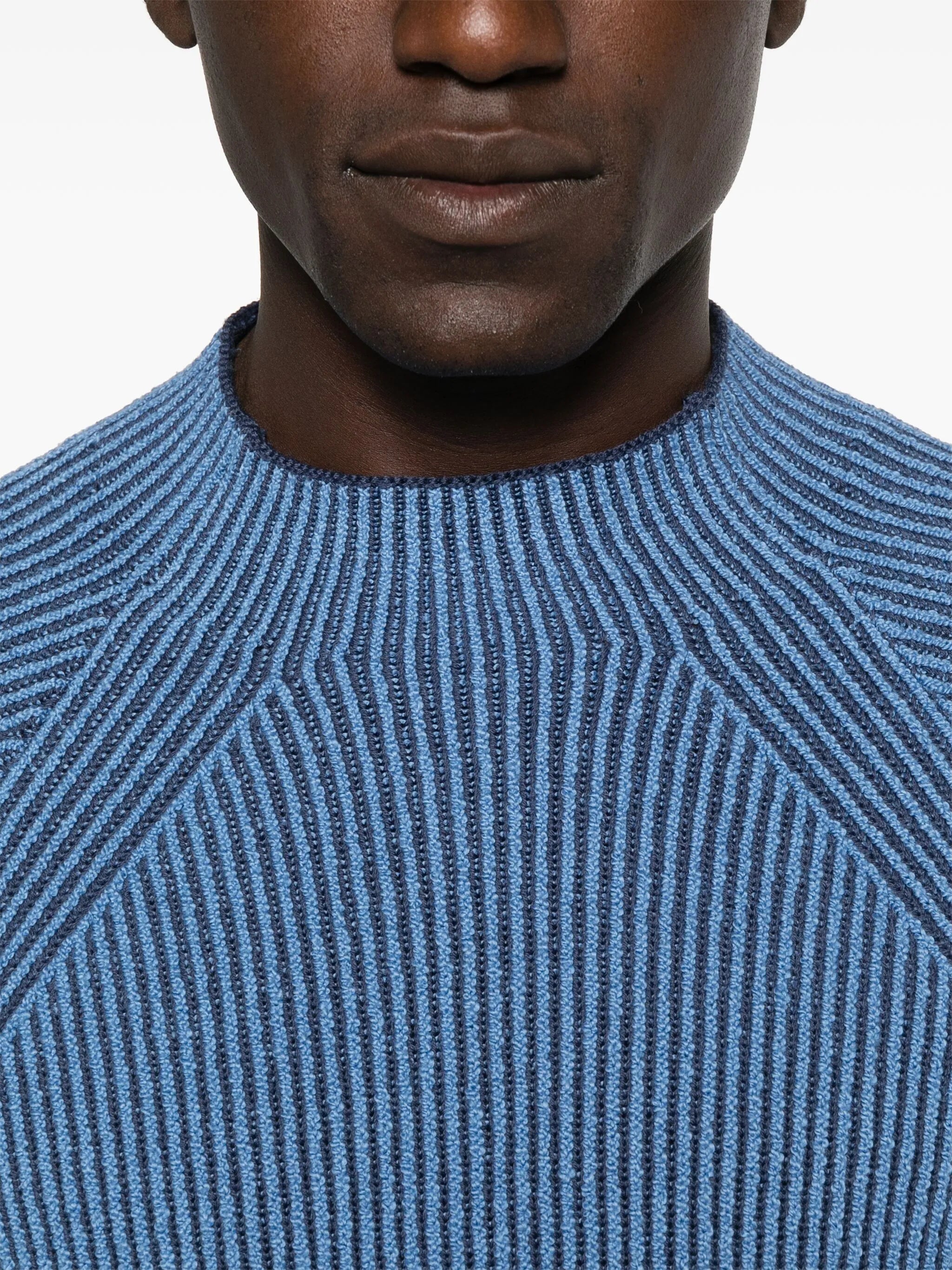 ribbed crew-neck sweater