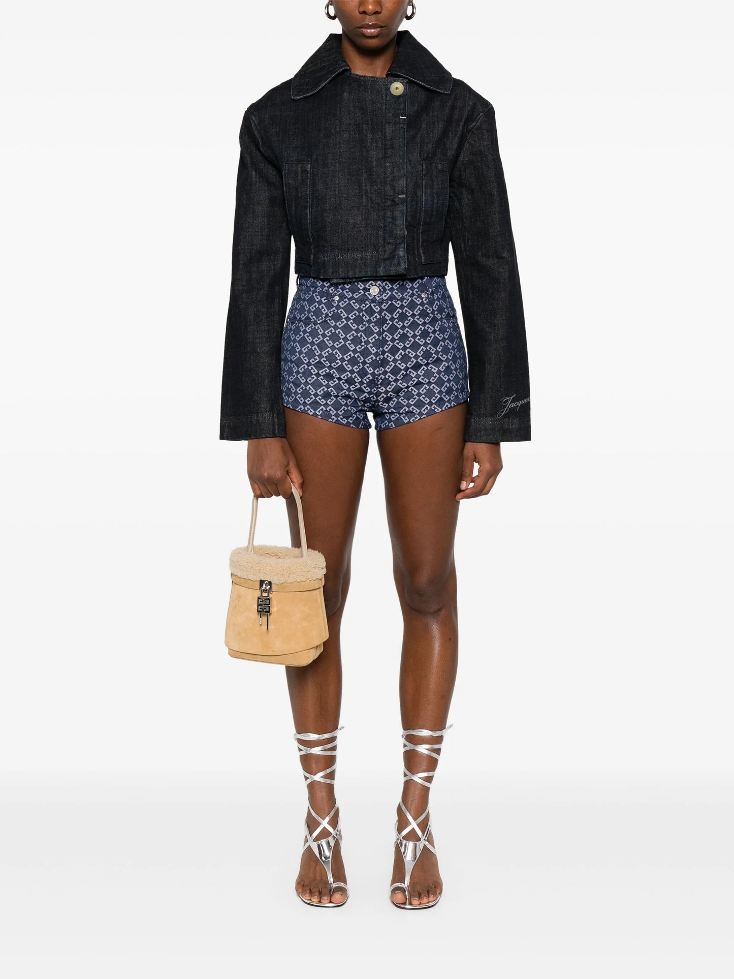 Monogram 72 denim shorts